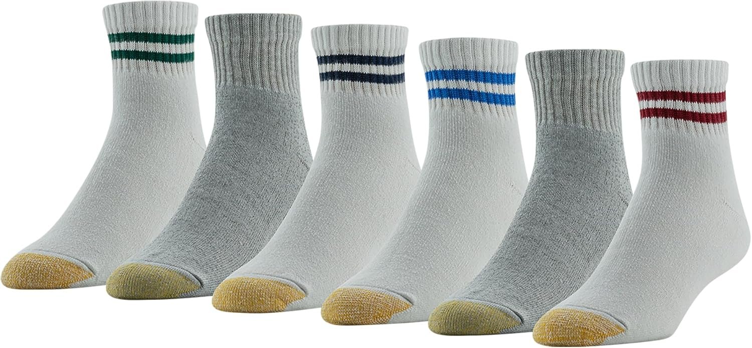 GOLDTOE Men's 656P Cotton Ankle Athletic Socks, Multipairs - Image 2