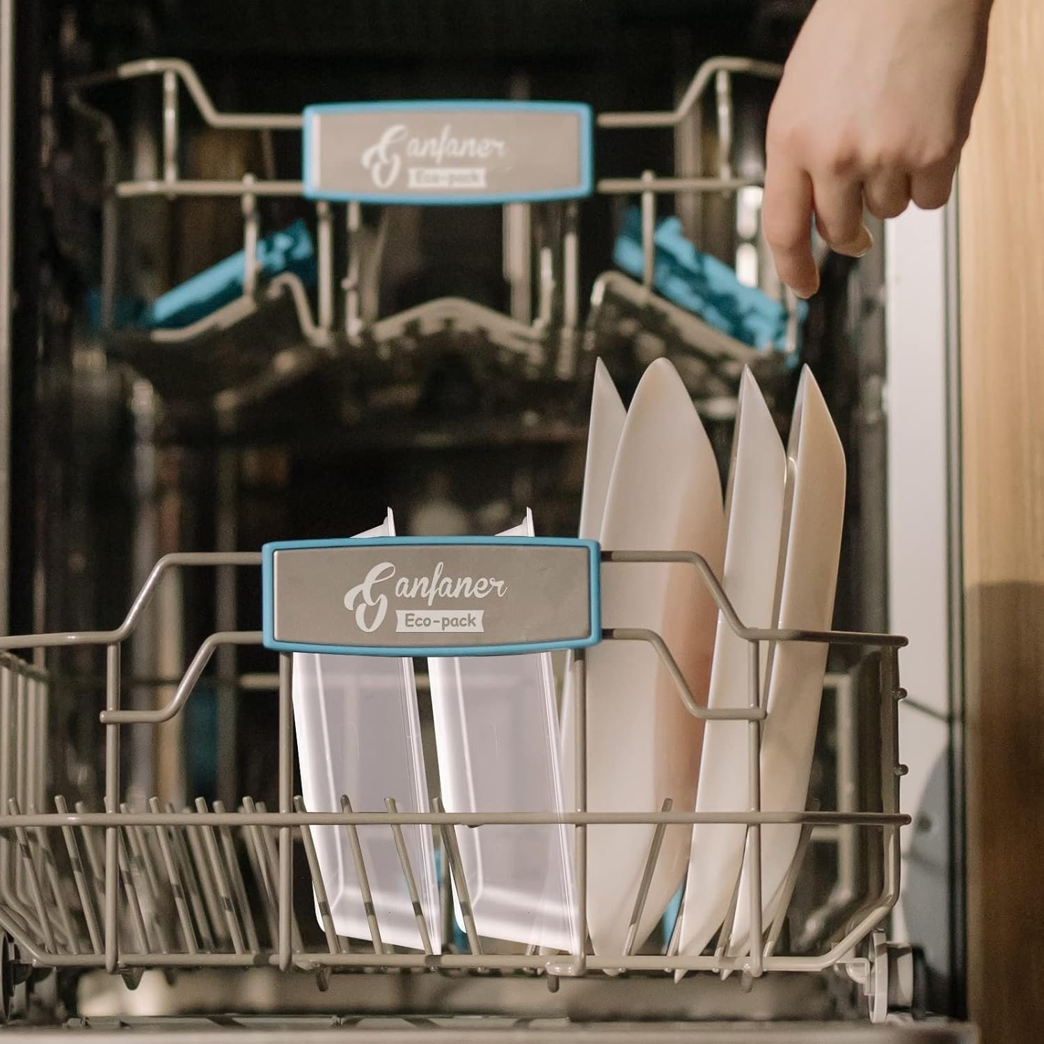 50 Sets 17oz/500ml Disposable Food Container Box with Lids, Stackable Clear Plastic Food Storage Box, Dispensing Meal Prep Food Container for Keto Lunch Snack Microwave Safe - Image 8