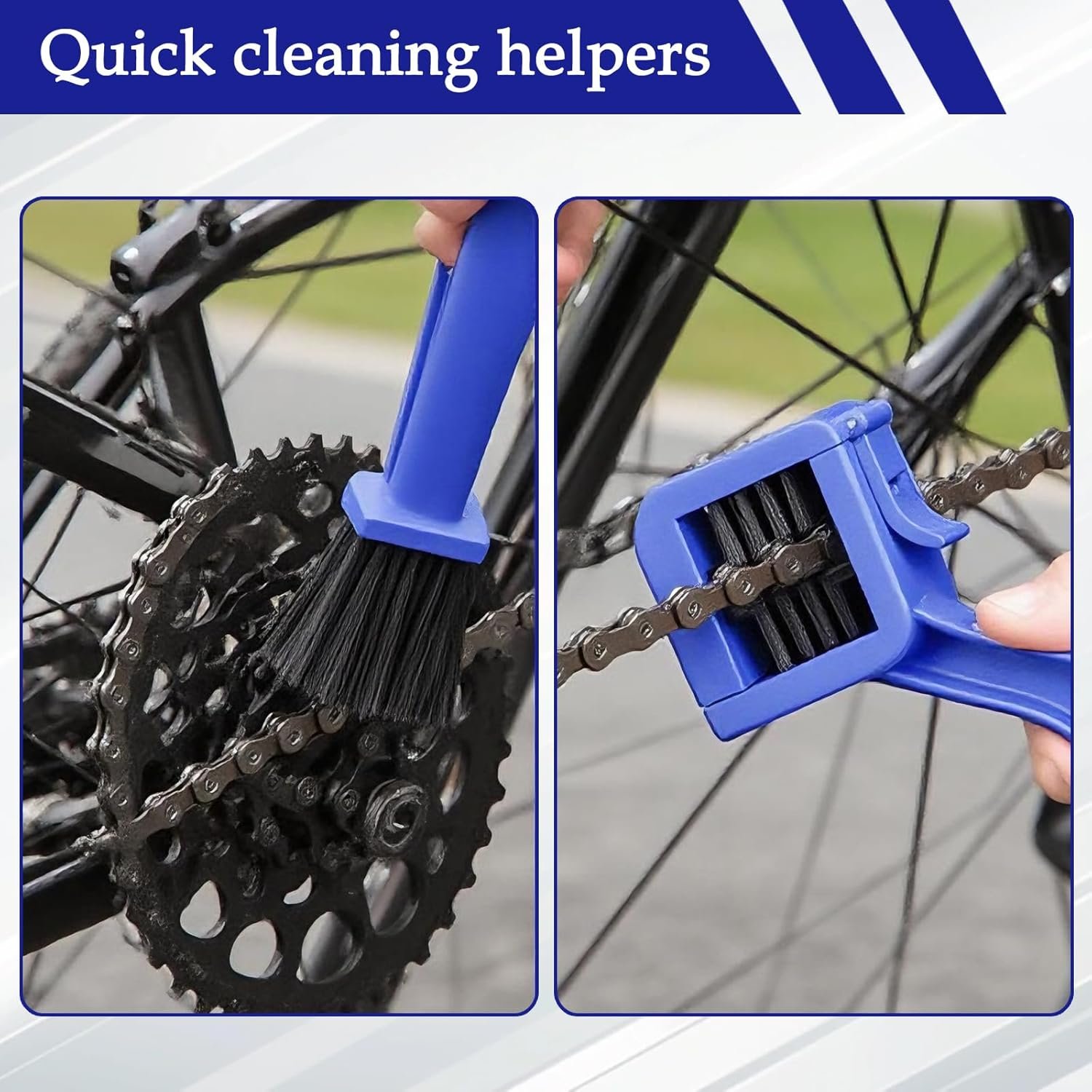 4-Sided Motorcycle Chain Brush: Bike Chain Cleaner Tool, Chain Scrubber for Dirt Bike Maintenance, Bicycle Gear Cleaning, Motorcycle Chain Cleaning Kit - Image 3
