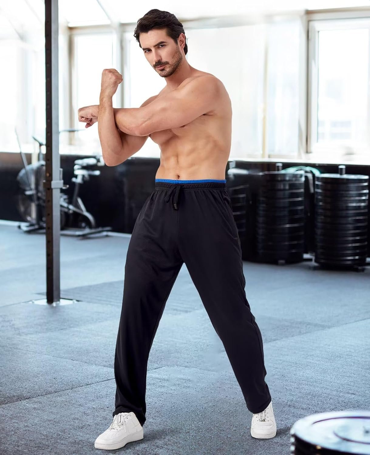 Mens Sweatpants with Zipper Pockets 5 Pack Mens Joggers for Men Open Bottom Mesh Athletic Pants for Workout,Running - Image 7