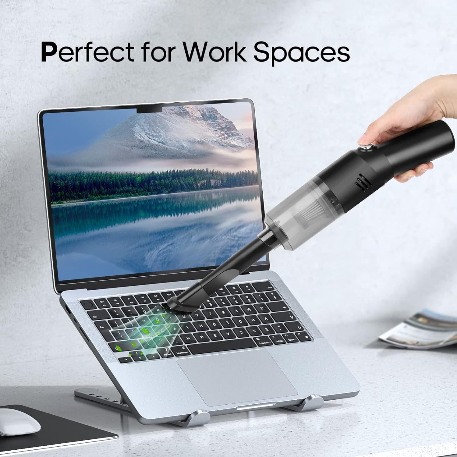 Portable Mini Car Vacuum Cleaner, High Power Cordless(400g) Handheld Rechargeable Vacuum Cleaner for Desk V06 - Image 7