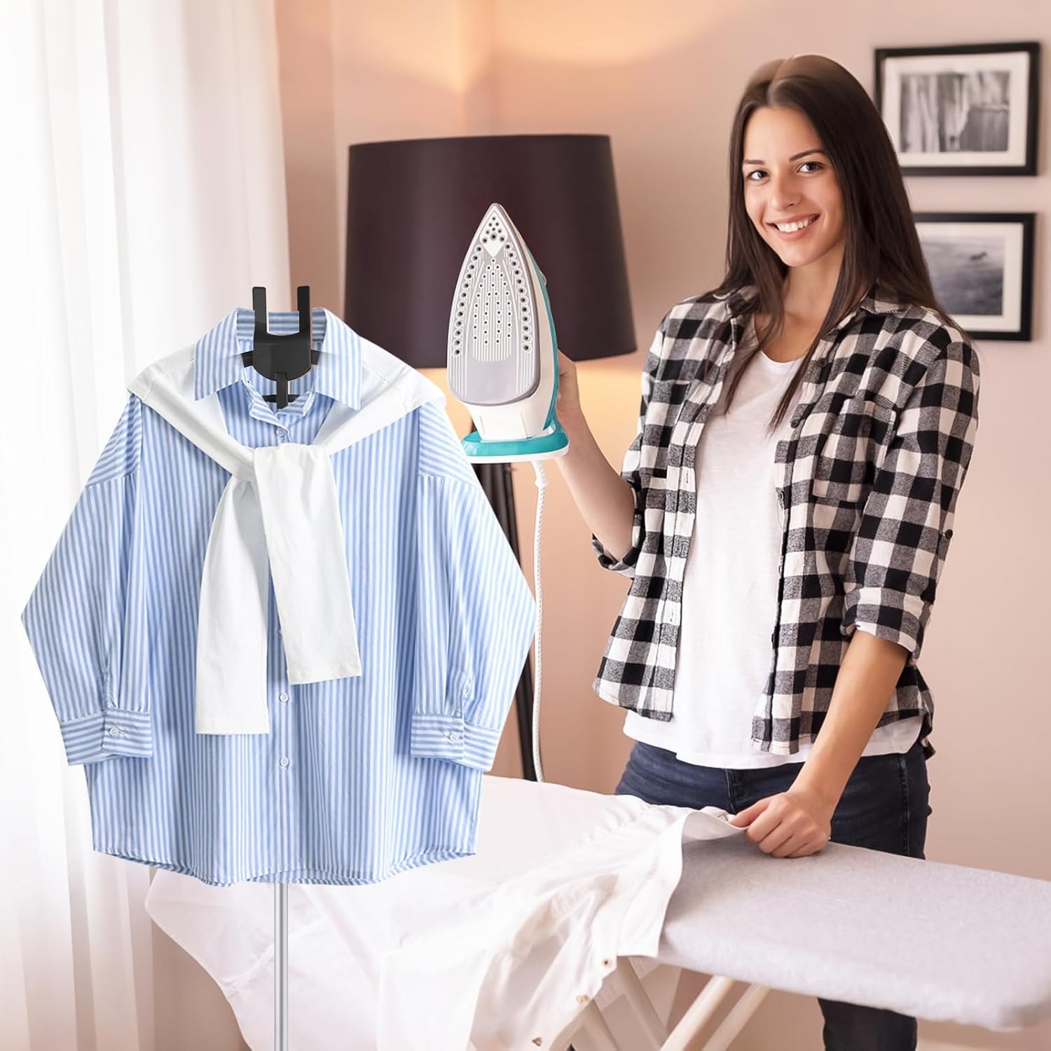 Abiglifty 34-63 Inch Adjustable T Shirt Display Adult for Vendors, Portable Hanging Black Metal Clothes Display, Hanger Rack for Clothing Dress - Image 6