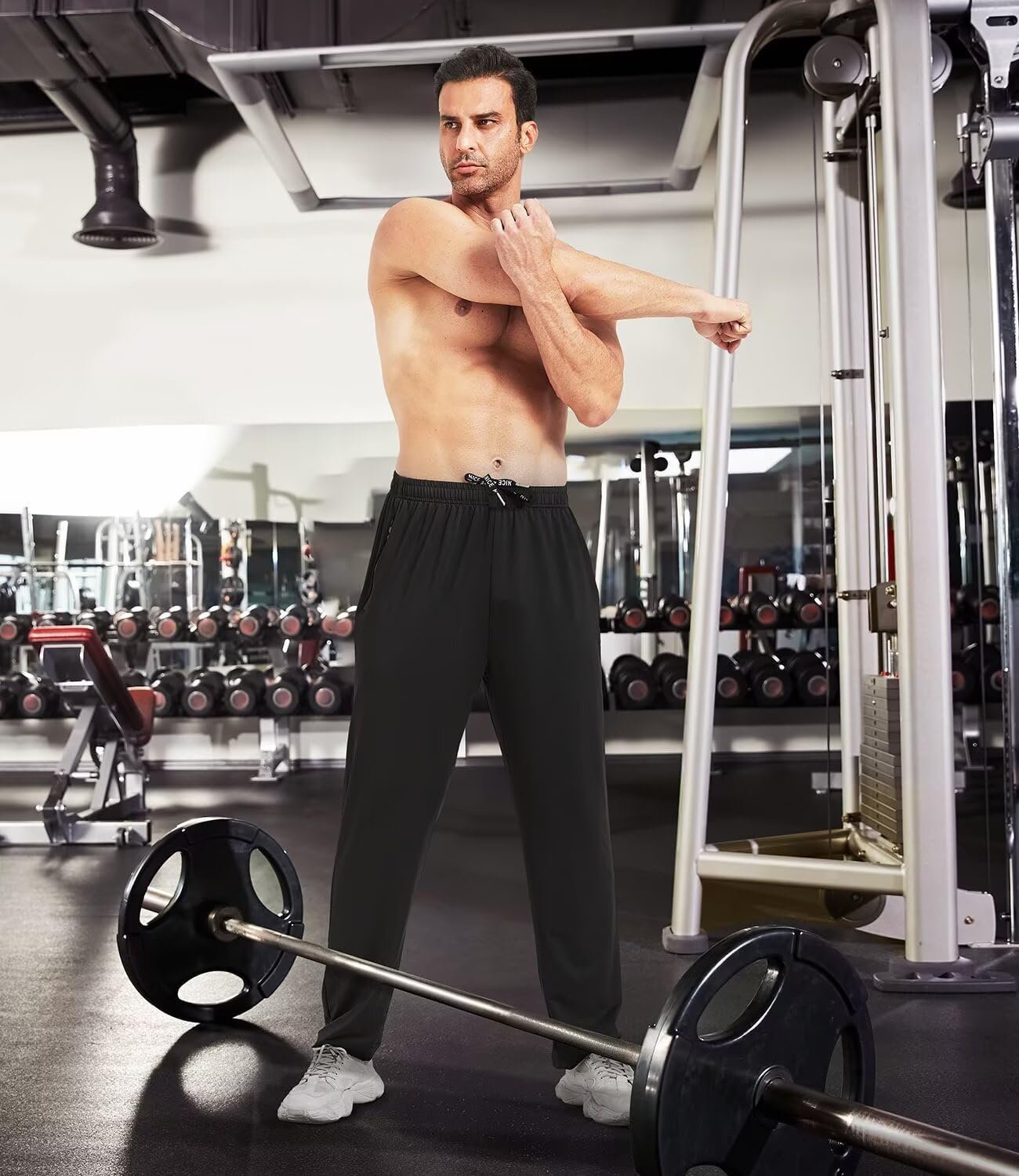 3 Pack Men's Athletic Pants with Zip Pockets, Lightweight Workout Sweat Pants Gifts for Men - Image 6