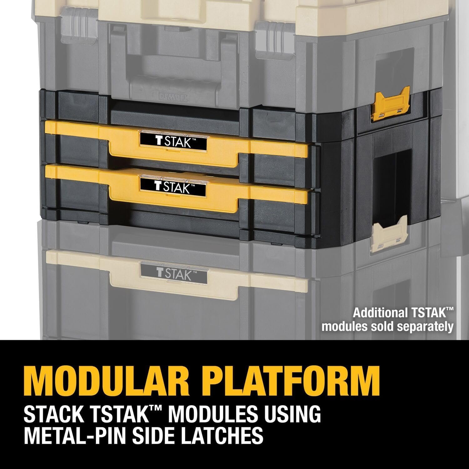 DEWALT TSTAK Tool Storage Organizer with Double Drawers, Holds Up to 16.5 lbs. (DWST17804) - Image 7