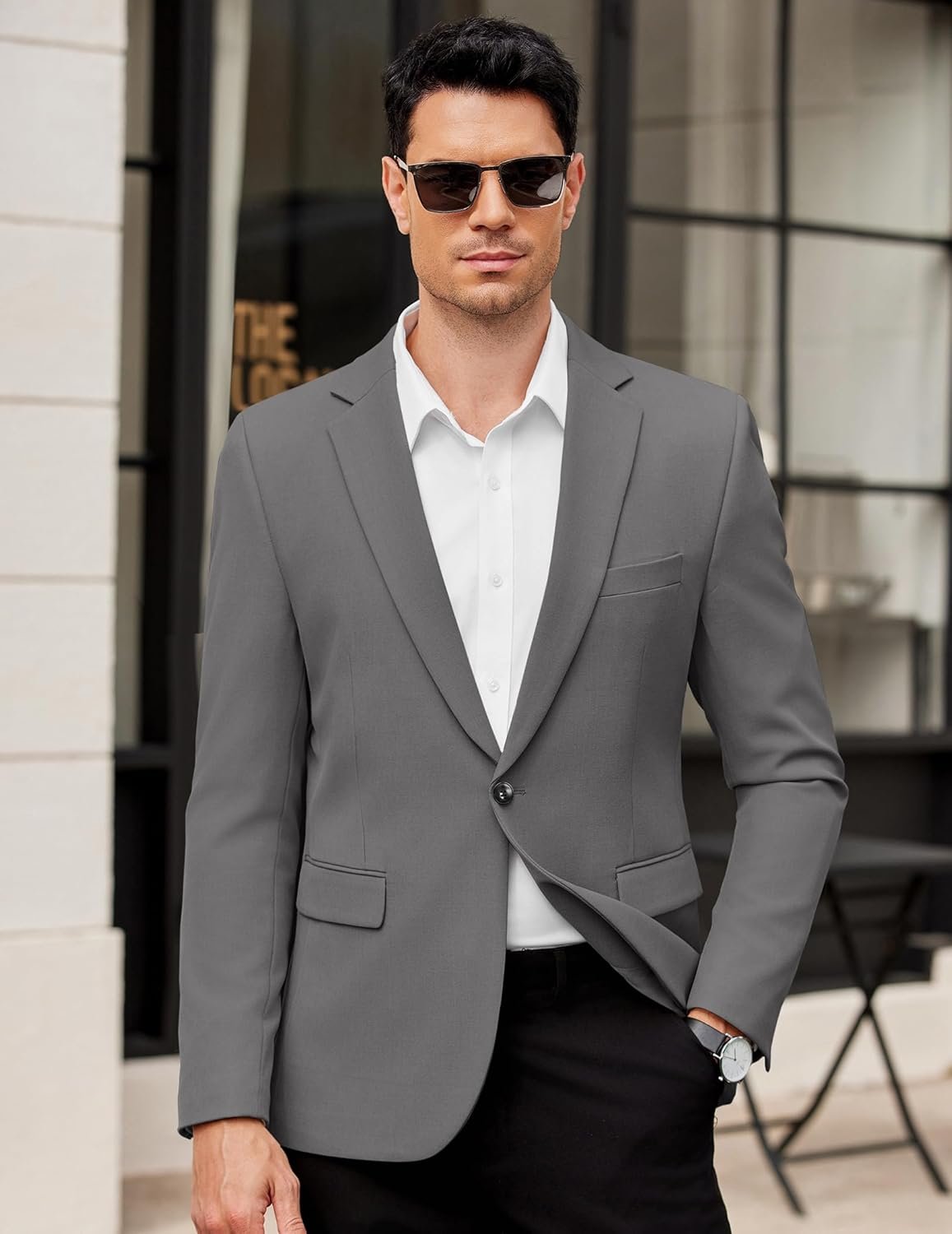 COOFANDY Men's Casual Blazer Slim Fit Lightweight Sport Coats One Button Suit Jacket Dress Blazer Jackets - Image 3