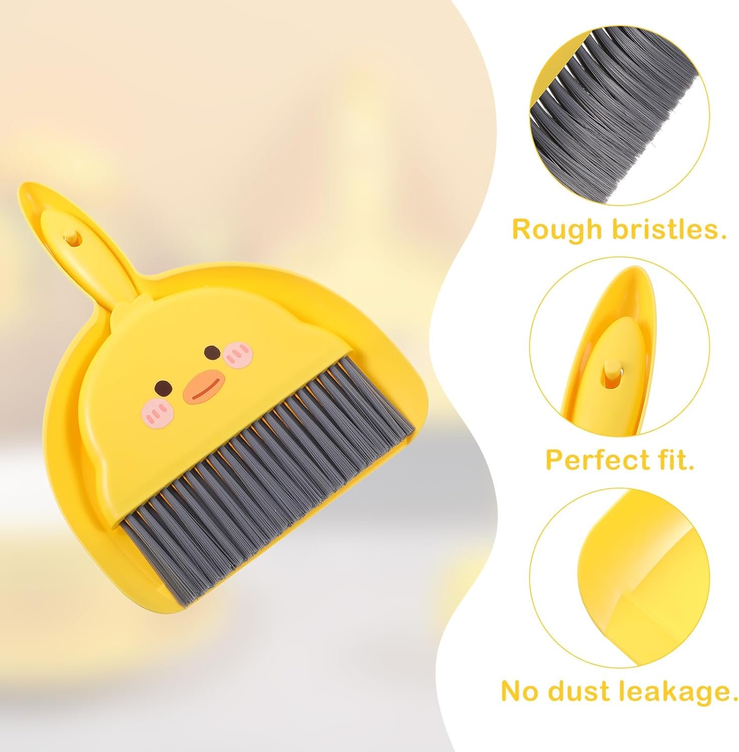 Mini Dustpan and Brush Set,Small Hand Brush and Dust Pan, Portable Cleaning Combo for Computer Keyboards, Car Seats, Pet Food Bowls, Pet Nests, Cute - Image 3