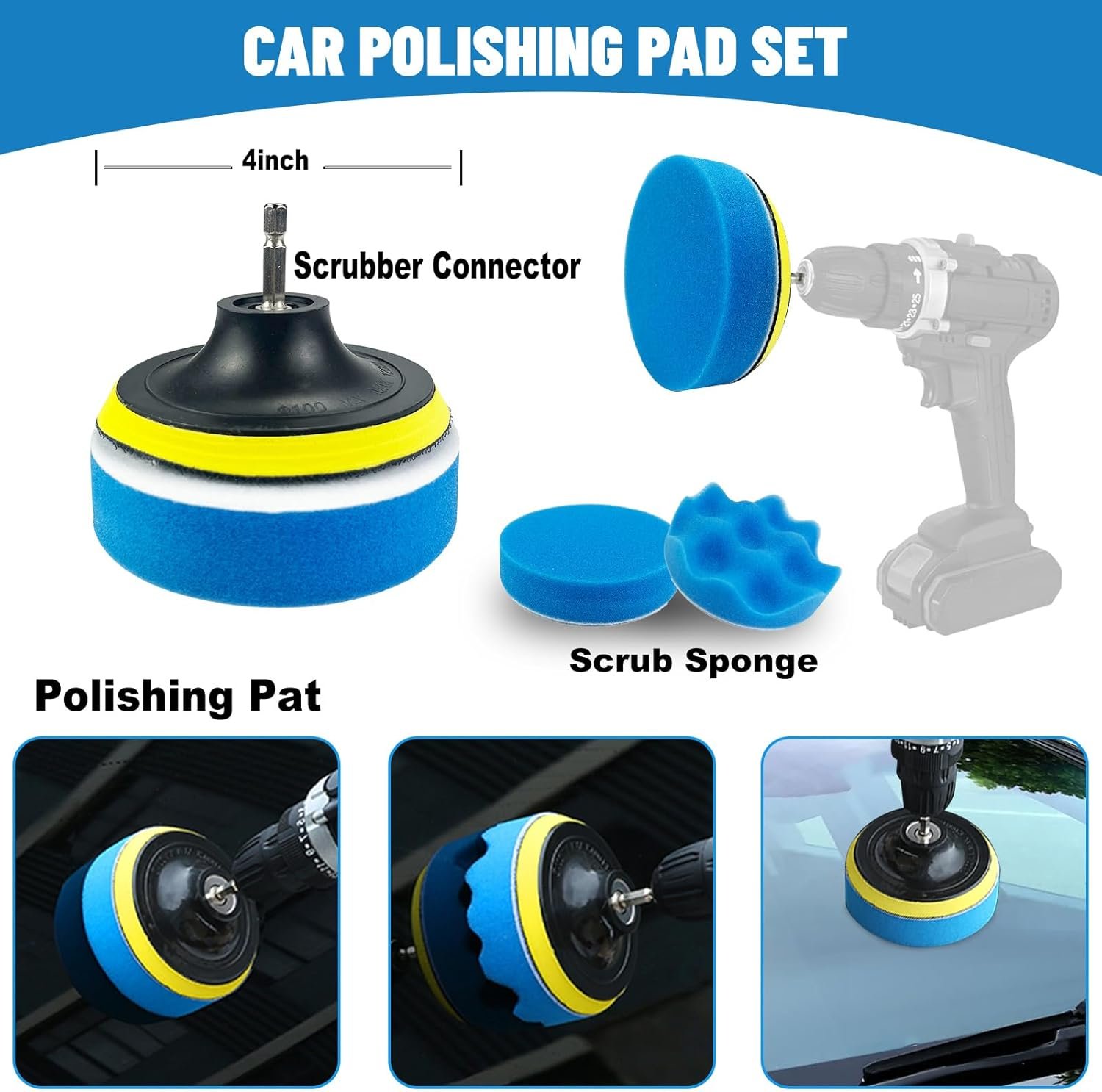 Car Detailing Kit,36pcs Car Detailing Brush Set,Car Cleaning Kit with Professional Car Detailing Brush Set,Auto Detailing Brush Set,Car Wash Kit,Car Detailing Kit Interior Exterior Wheels Cleaner - Image 6