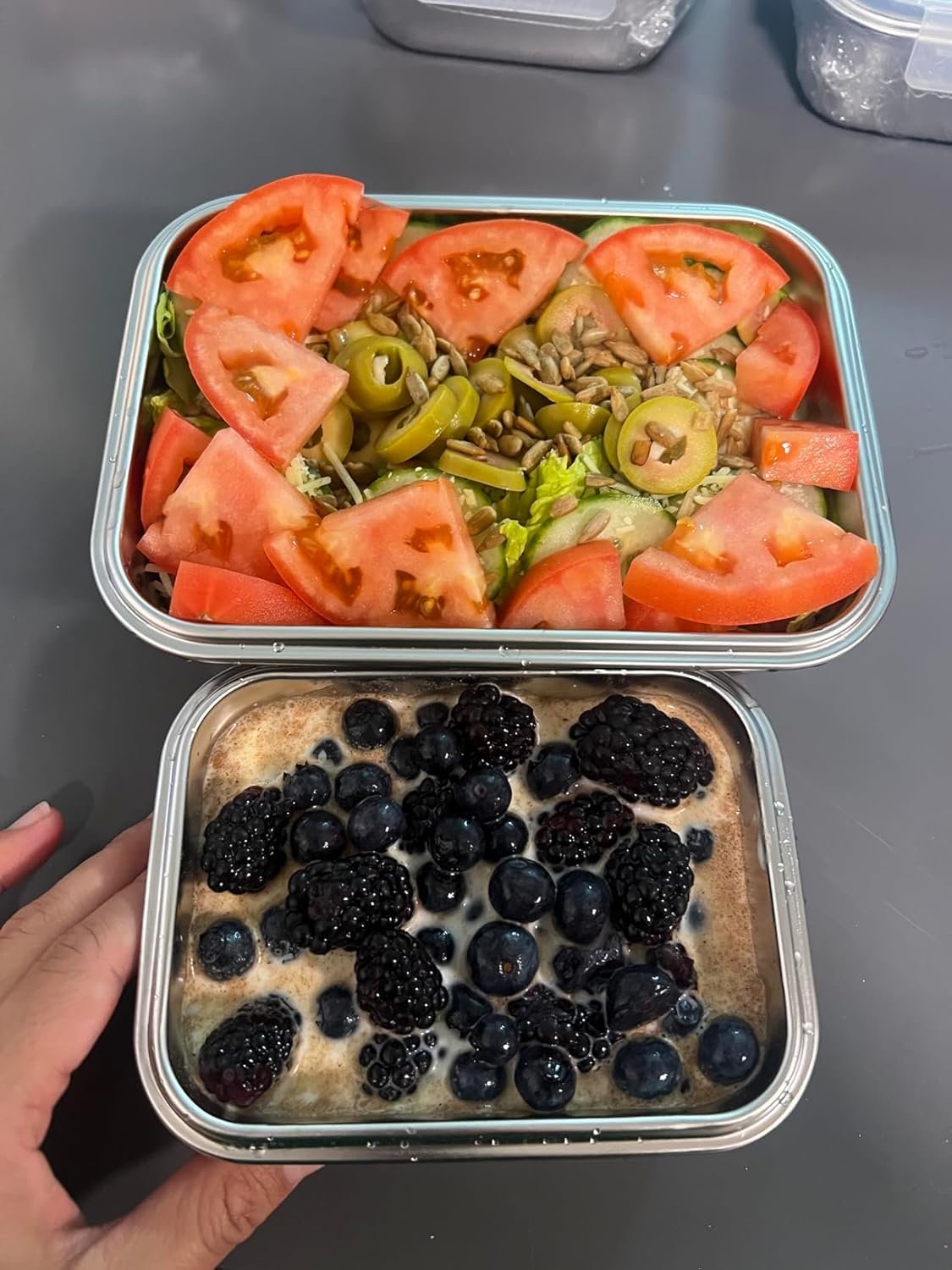 10 PC Square 304 Stainless Steel Food Containers with Lids, Airtight Bento Lunch Box, Metal Meal Prep Food Containers Reusable Stackable | Nestable Oven/Dishwsher/Freezer Safe - Image 8