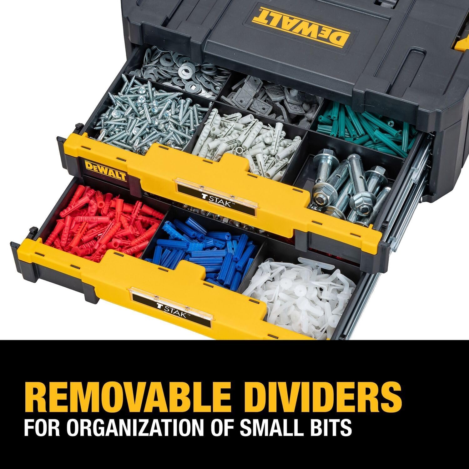 DEWALT TSTAK Tool Storage Organizer with Double Drawers, Holds Up to 16.5 lbs. (DWST17804) - Image 6