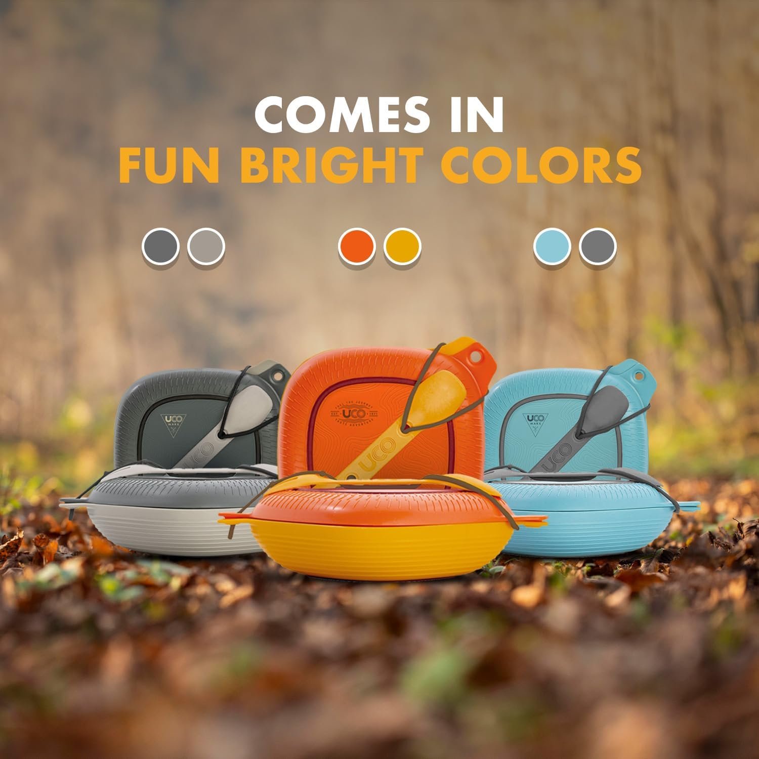 UCO 4-Piece Camping Mess Kit with Bowl, Plate and 3-in-1 Spork Utensil Set - Image 7