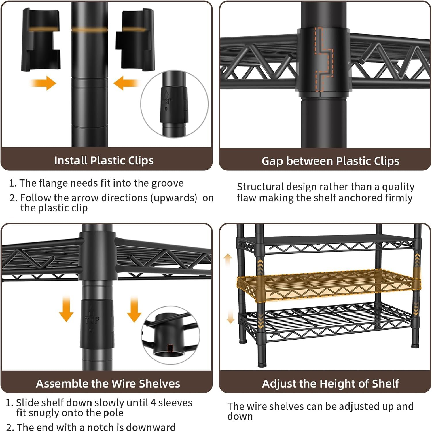 Clothes Rack,Heavy Duty Garment Rack 3 Tier Adjustable With Removable Clothe Basket,Wheels Free Standing Rolling Wire Shelving Clothing Racks for Hanging Clothes Metal Portable Closet - Image 8
