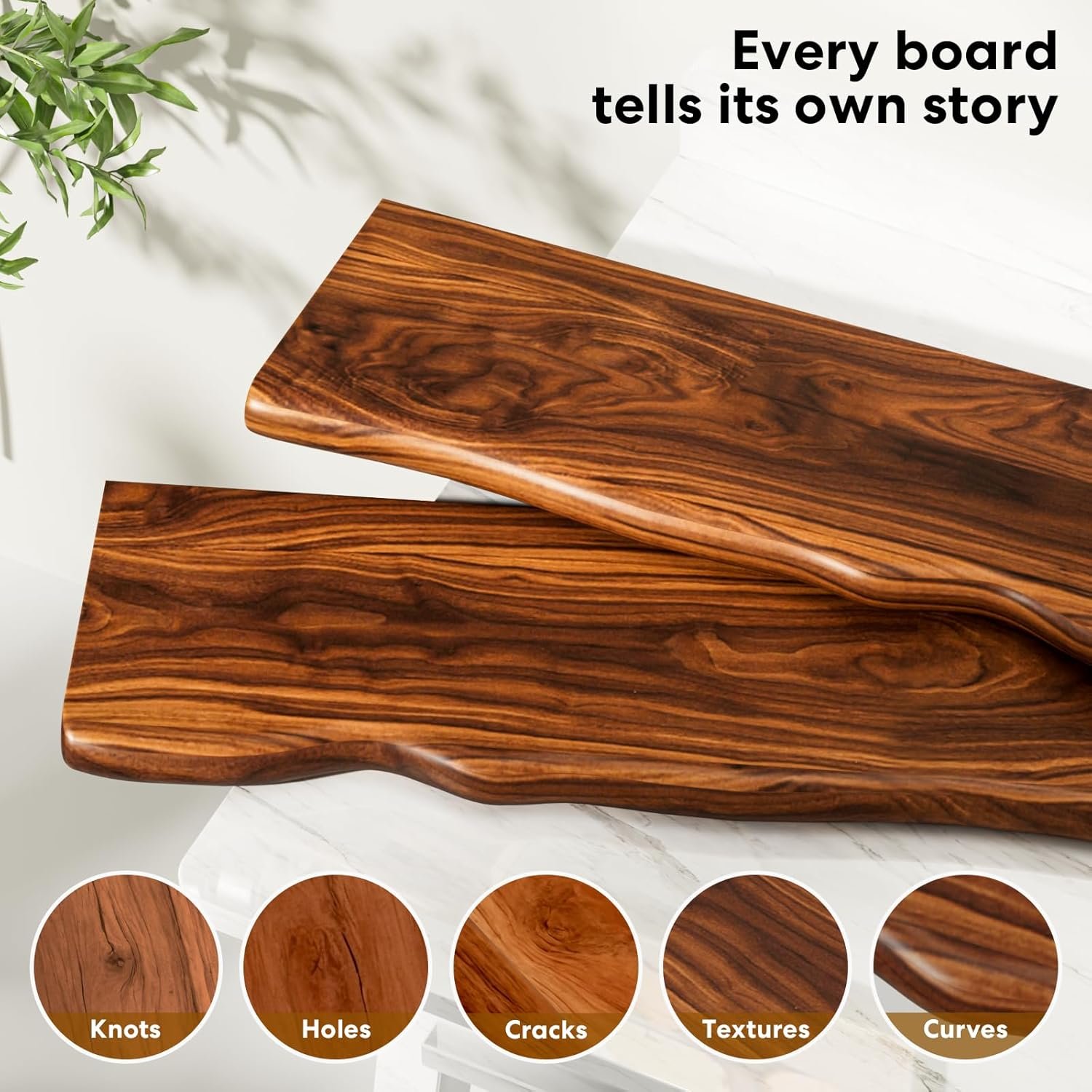 Floating Shelves for Wall Rustic Farmhouse 36 Inch Floating Shelf Bathroom Wooden Shelves for Wall Mounted Live Edge Pine Shelf with Unique Natural Grain for Living Room Bedroom Kitchen (Walnut) - Image 6