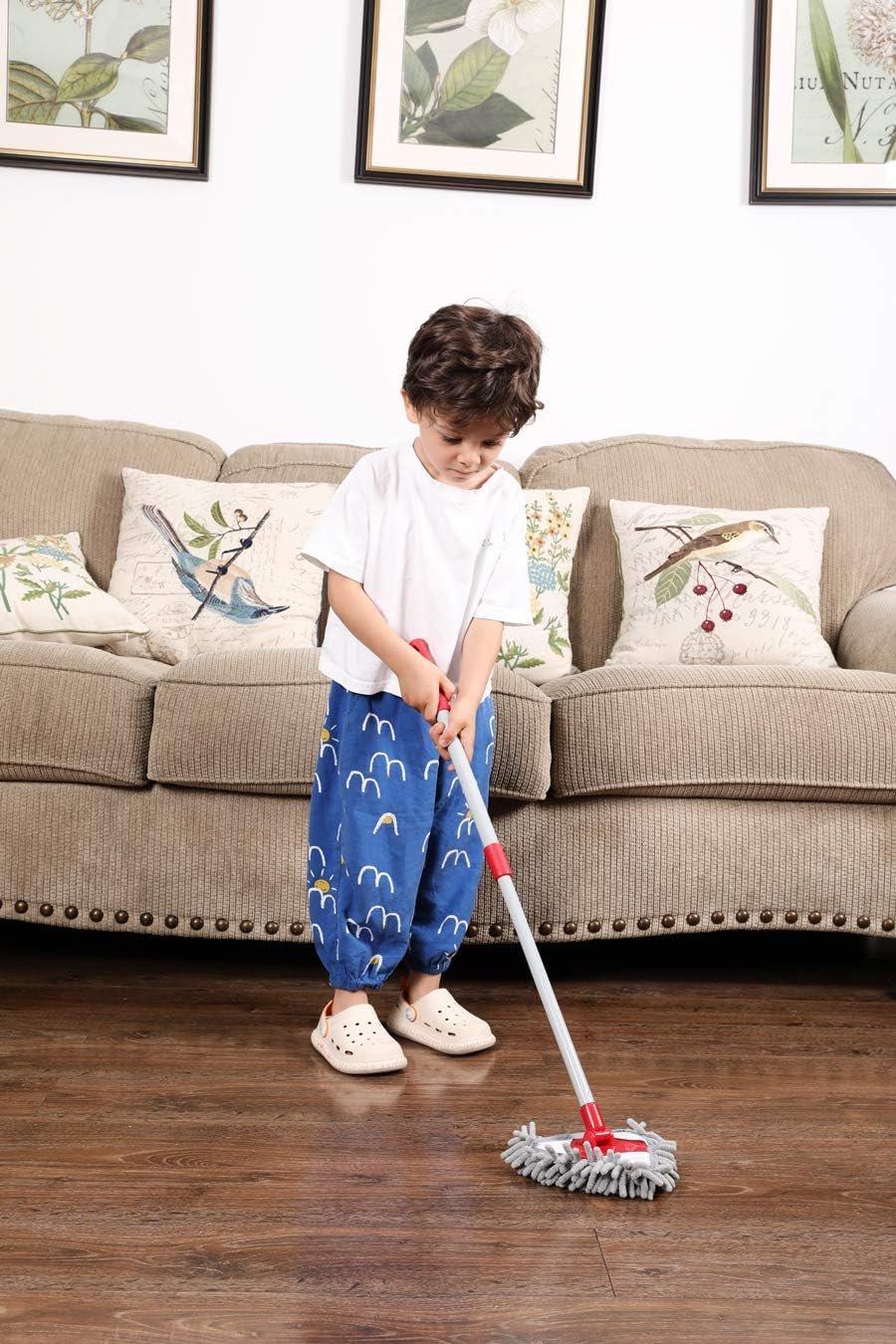 Small Triangular Mop-Mini Housekeeping Cleaning Microfiber Chenille Extension-Type Mop - Image 5