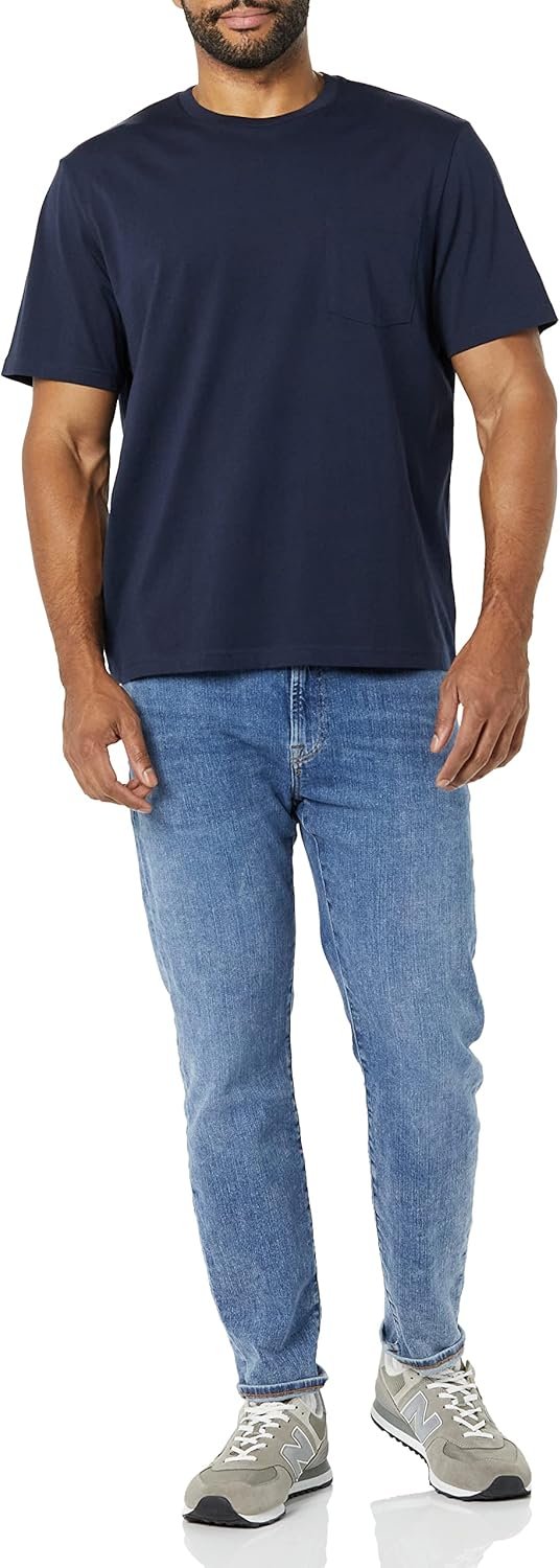 Amazon Essentials Mens T-Shirts, Regular-Fit, Short-Sleeve Crewneck Pocket, Pack of 2 - Image 5
