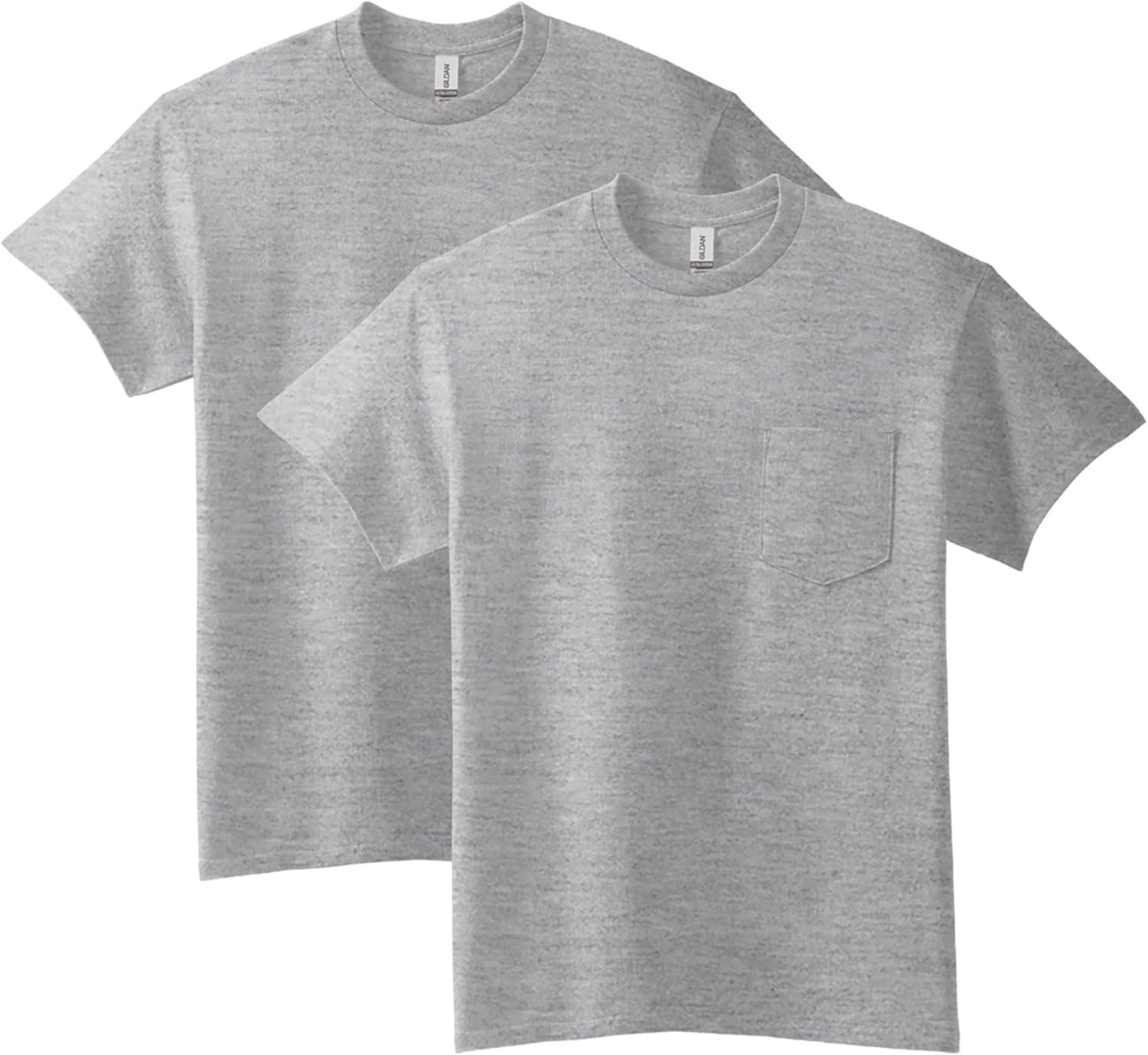 Gildan Adult Ultra Cotton T-Shirt with Pocket, Style G2300, 2-Pack - Image 2