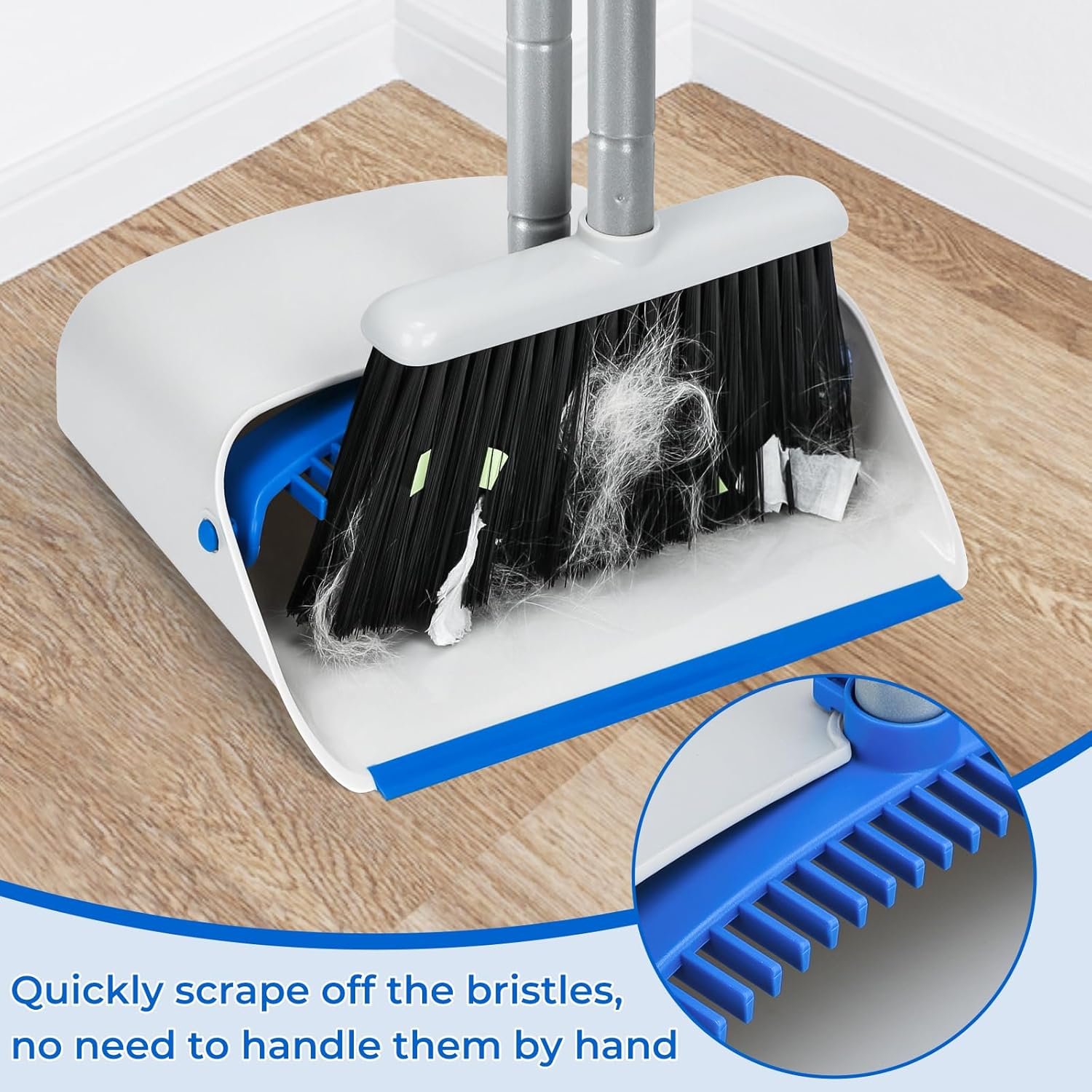Broom with Dustpan Combo Set, Dustpans Stand Up - Image 3