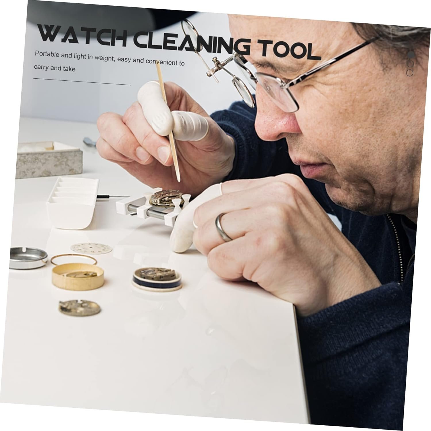 OUNONA 1bag Multi-Purpose Watch Cleaning Swabs Cotton Swab Sticks for Wristwatch Repairing Safe and Essential Cleaning Supplies for Watchmakers and Repairers - Image 4