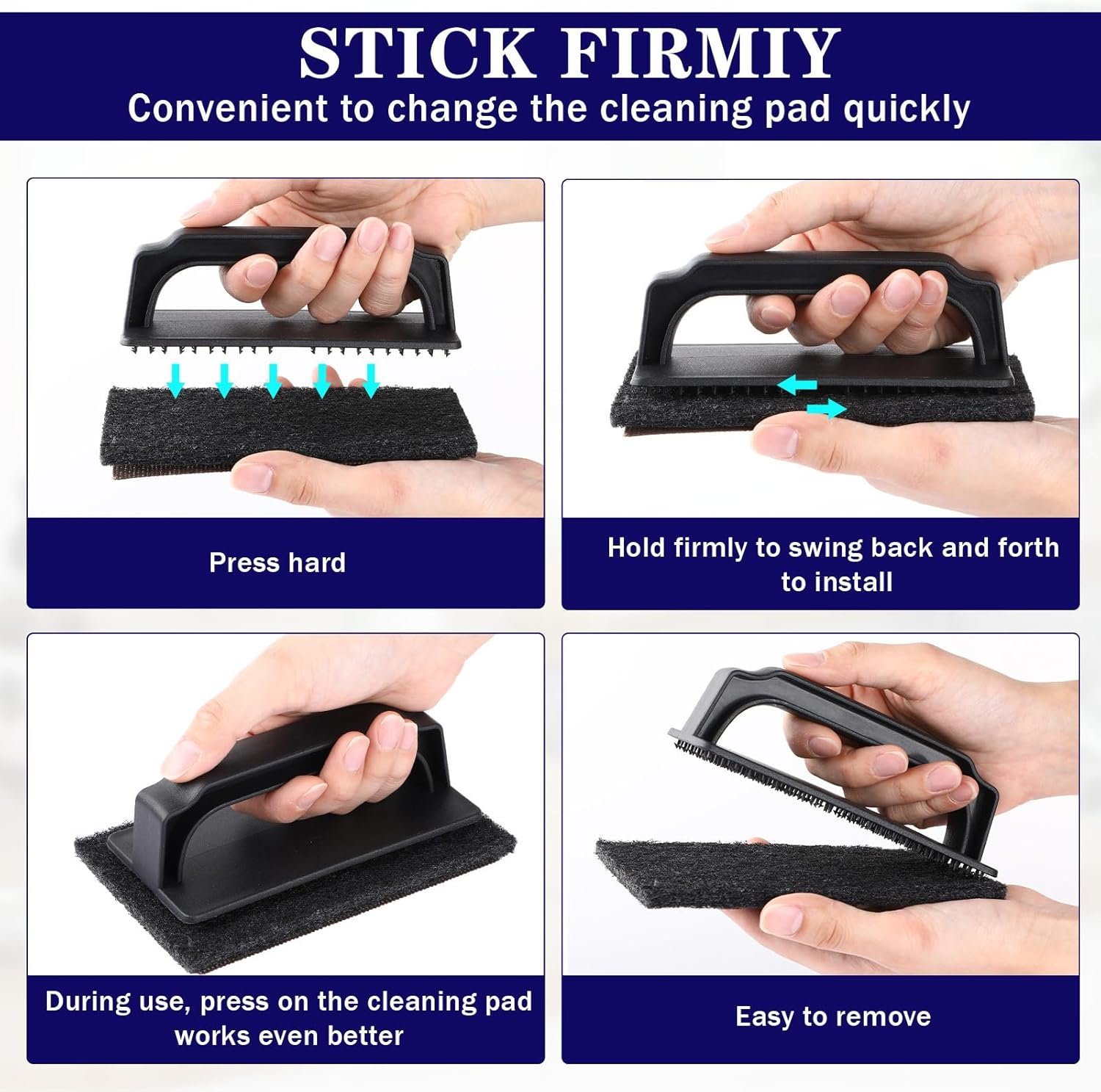 124 Pcs Griddle Cleaning Kit Screen Holder Grill Screens Cleaning Pads Heavy Duty Abrasive Mesh Pads for Flat Tops, Cast Iron, Stainless Steel Griddle Cleaner Accessories Bundle - Image 4