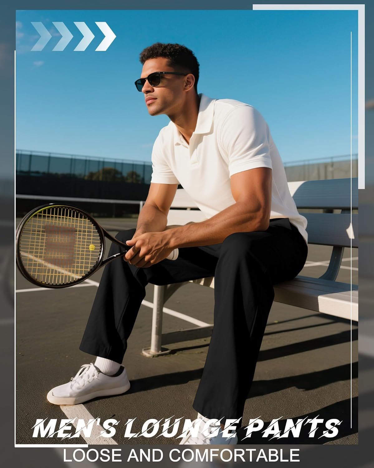 Neer 4 Pack Men's Sweatpants Joggers with Pockets Open Bottom Gym Athletic Pants Baggy Workout Casual Running Clothing - Image 5