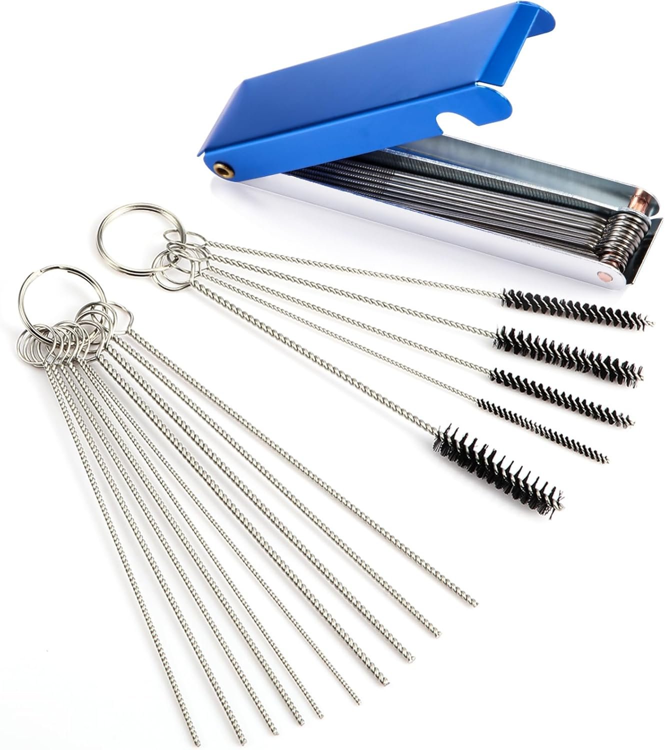 Mudder Set of 3 Carburetor Cleaning Kit Carburetor Carbon Dirt Jet Remove Cleaner Torch Tip Cleaner Tool Cleaning Wire Needles and Nylon Brushes for Motorcycle Moped Welder Carb Spray Gun - Image 9