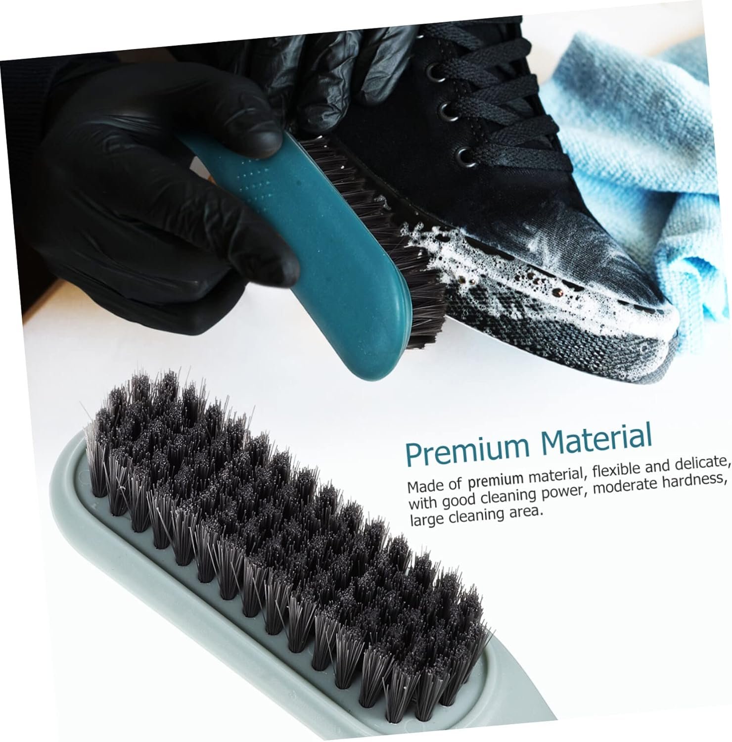 2pcs Shoe Cleaner Brush Sneaker Boot Polish Kit Soft Bristles Multi-Purpose Cleaning Brush for Shoes Scrubbing - Image 3