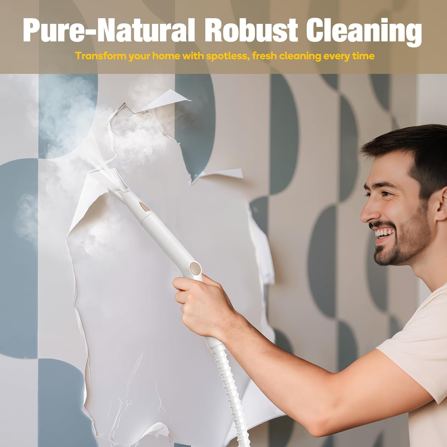 Newbealer Heavy-Duty Steam Cleaner for Home, Stainless Steel Boiler, 12-Piece Accessory Kit, Max 5 Bar Pressure, Multi-Purpose Steamer for Floors, Cars, Furniture, Upholstery, and More - Image 8