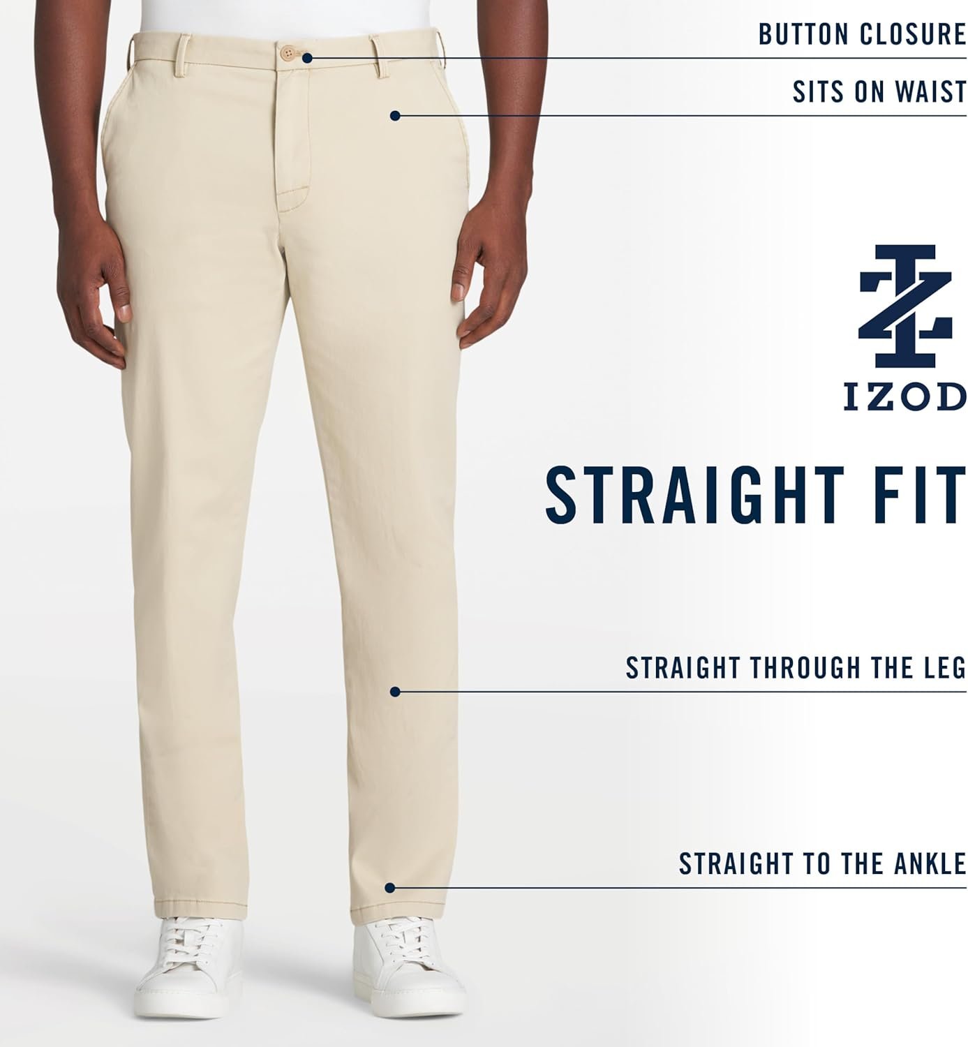 Izod Men's Saltwater Stretch Flat-Front Chino Pants - Image 7