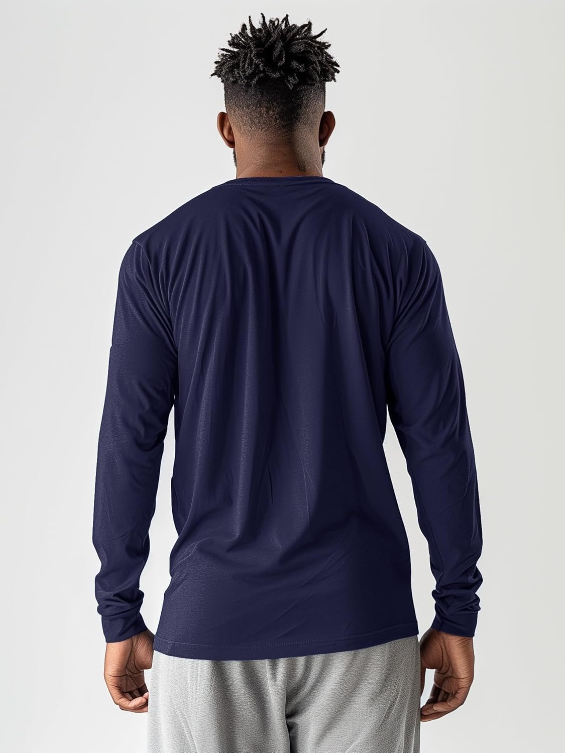 5 Pack Mens Long Sleeve Shirts Quick Dry Moisture Wicking Athletic Running Gym Workout T Shirts - Image 5