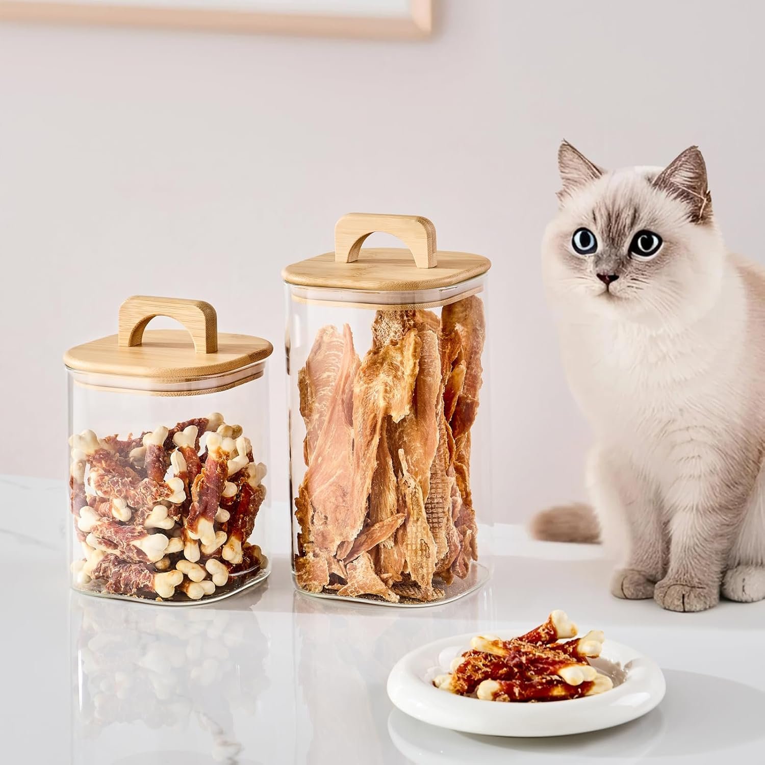 Sweejar 3 qt Glass Jars for Laundry Room Organization, 96 oz Laundry Pods Container, Glass Food Storage Jars with Airtight Lid, 1 Pack, Hand Lid - Image 5