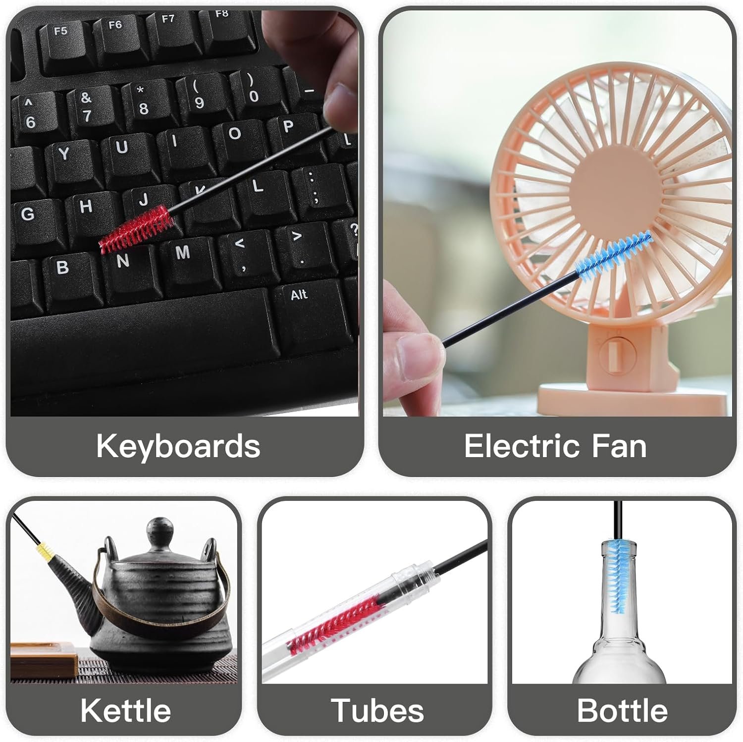 Hummingbird Feeder Cleaning Brushes Set- 21, Easy Clean & Multipurpose 3-Size Brushes with Extended Handle, Convenient Storage, for Glass/Plastic Feeding Holes and Bottle - Image 6