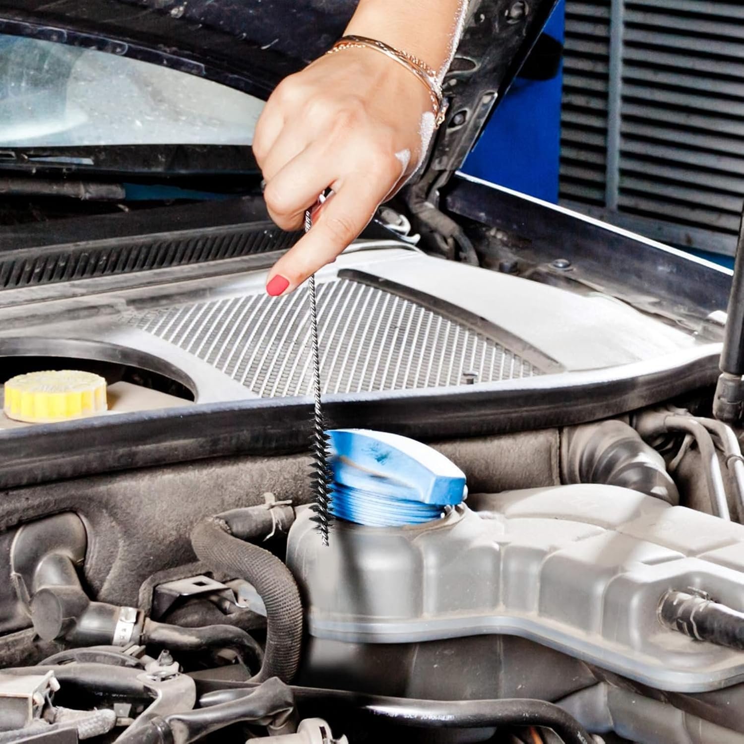 Mudder Set of 3 Carburetor Cleaning Kit Carburetor Carbon Dirt Jet Remove Cleaner Torch Tip Cleaner Tool Cleaning Wire Needles and Nylon Brushes for Motorcycle Moped Welder Carb Spray Gun - Image 8