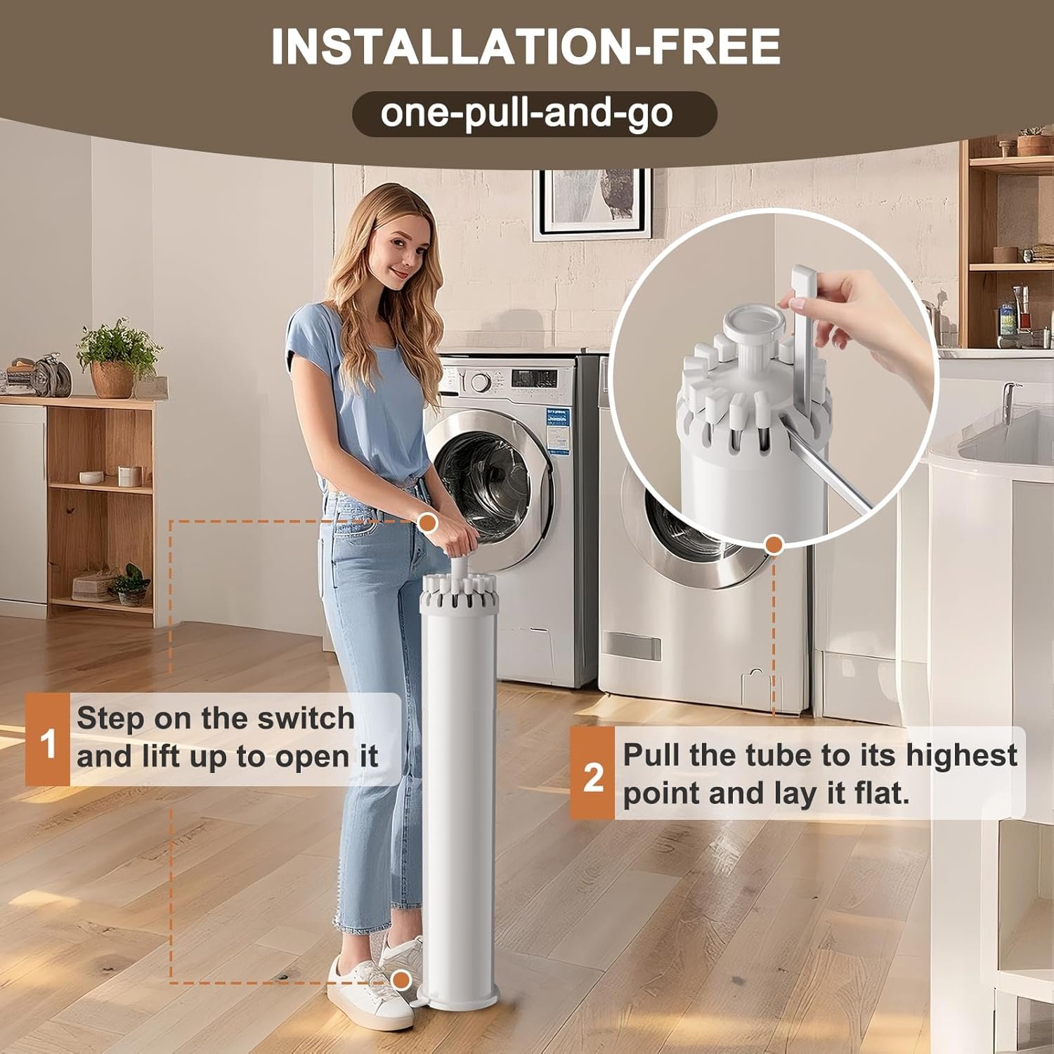 Drying Rack Clothing, Collapsible Drying Racks for Laundry, Portable Drying Rack, Indoor Clothes Drying Rack with 16 Adjustable Aluminum Poles, Clothing Dry Rack for Outdoor, Laundry Room, Indoor. - Image 7