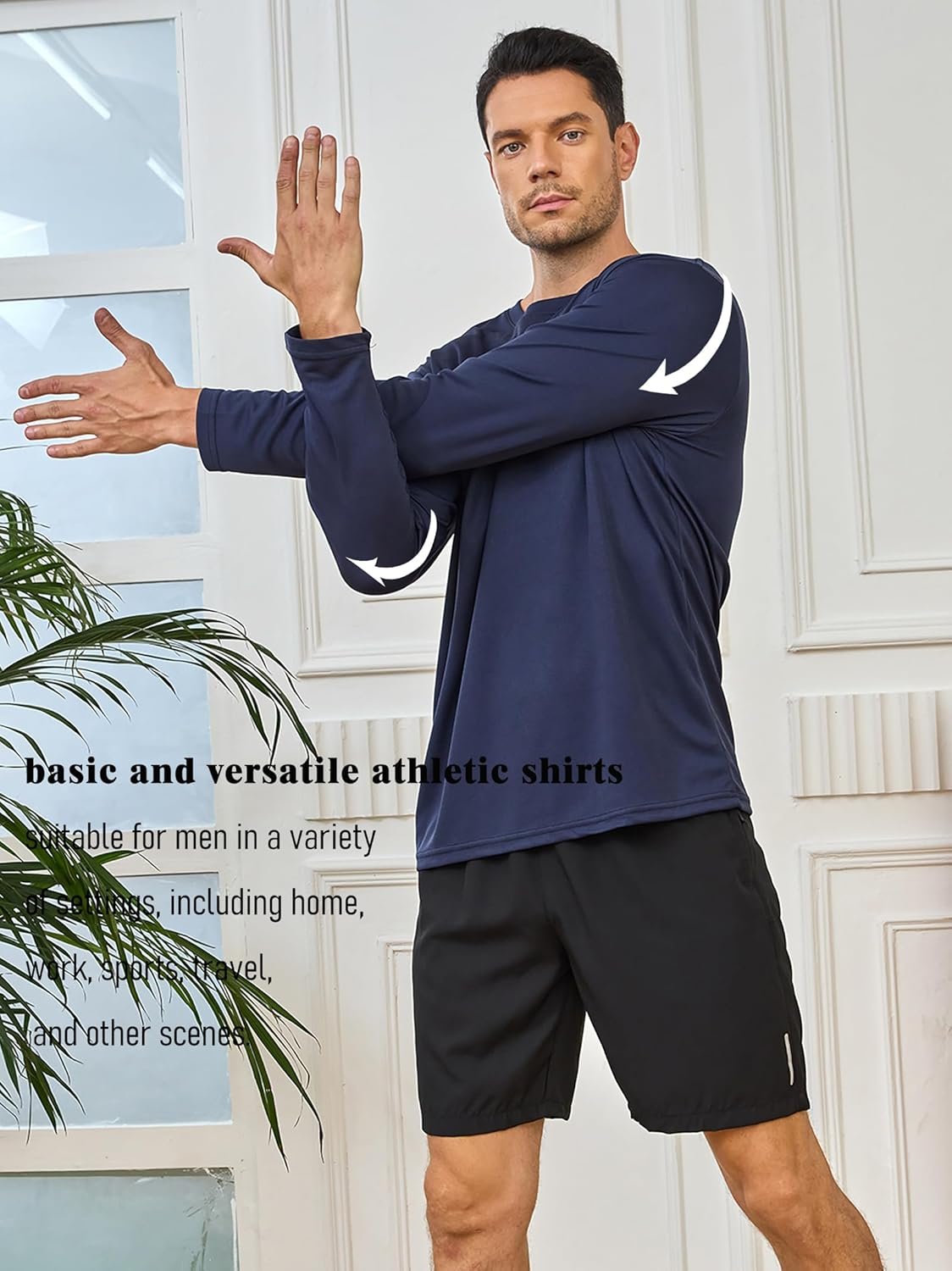 5 Pack Mens Long Sleeve Shirts Quick Dry Moisture Wicking Athletic Running Gym Workout T Shirts - Image 7