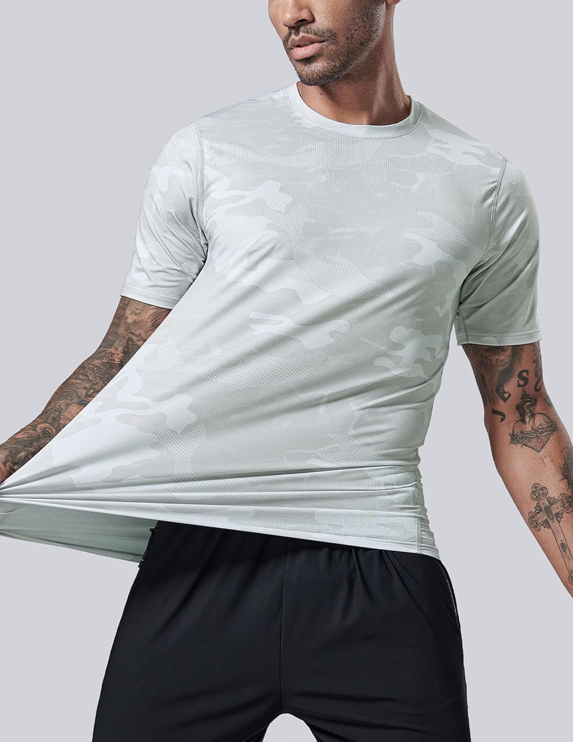 5 Pack Men’s Active Quick Dry Crew Neck T Shirts | Athletic Running Gym Workout Short Sleeve Tee Tops Bulk - Image 8
