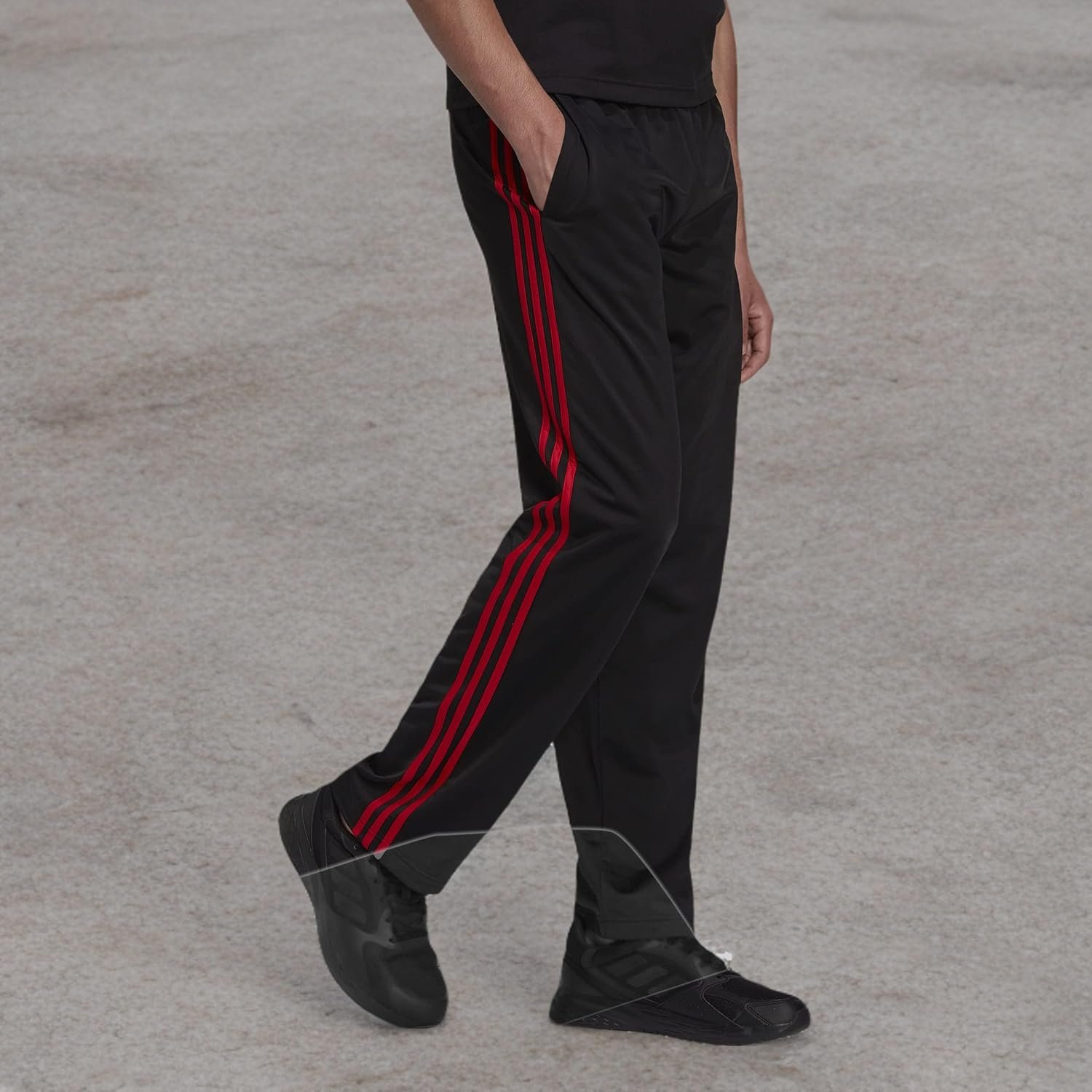 adidas Men's Essentials Warm-up Open Hem 3-stripes Tracksuit Bottoms - Image 6