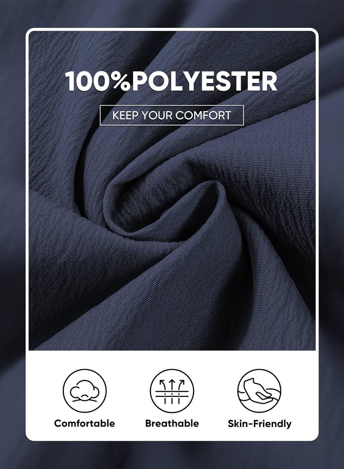 JMIERR Mens Casual Lightweight Pants Stretch Elastic Waist Drawstring Jogging Sweatpants Pants - Image 5