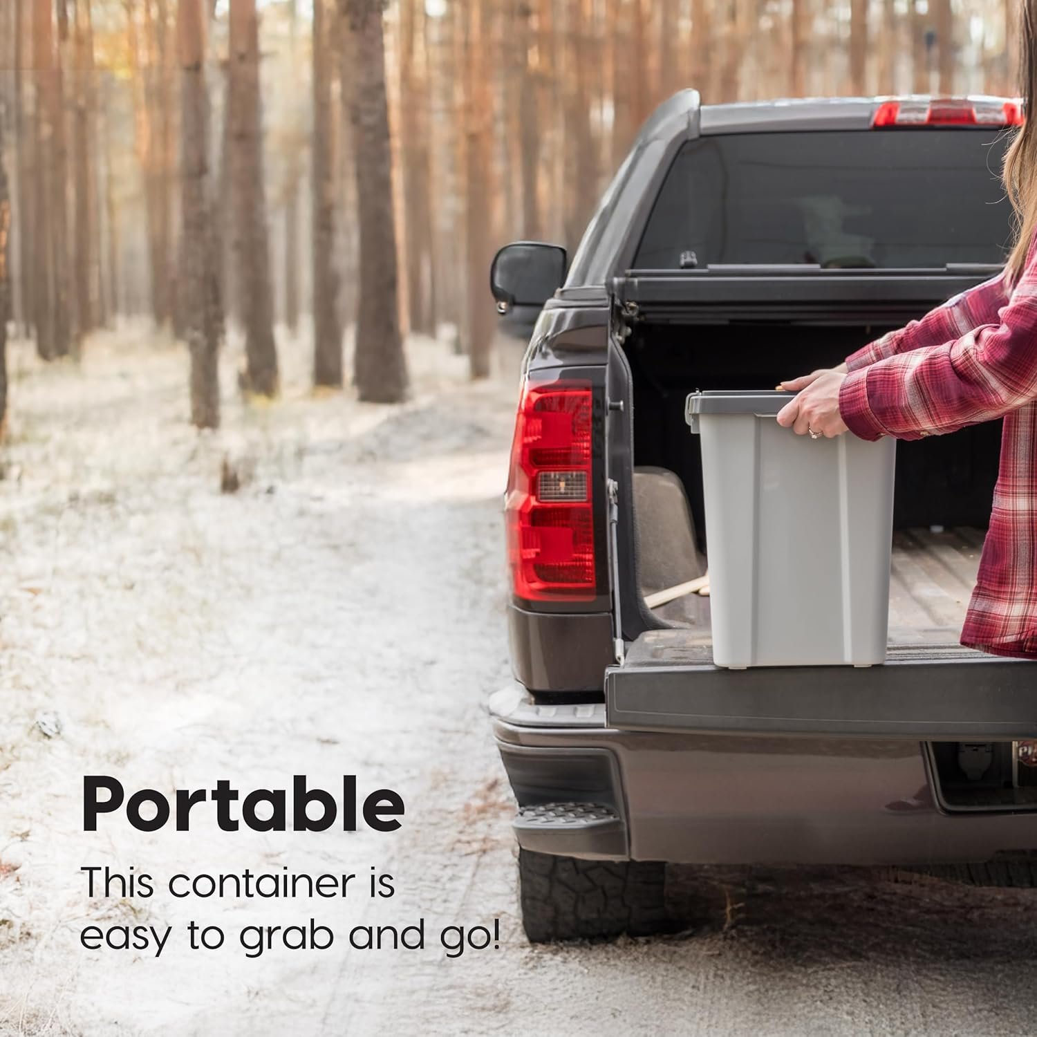 IRIS USA Stackable Dog Food Storage Container with 2 Cup Scoop, 4 Secure Latches, Fits up to 30 lbs, Pet Dry Food Bin, Gasket Seal Lid, BPA Free, Stackable, Easy Measure, Gray/Dark Gray - Image 9