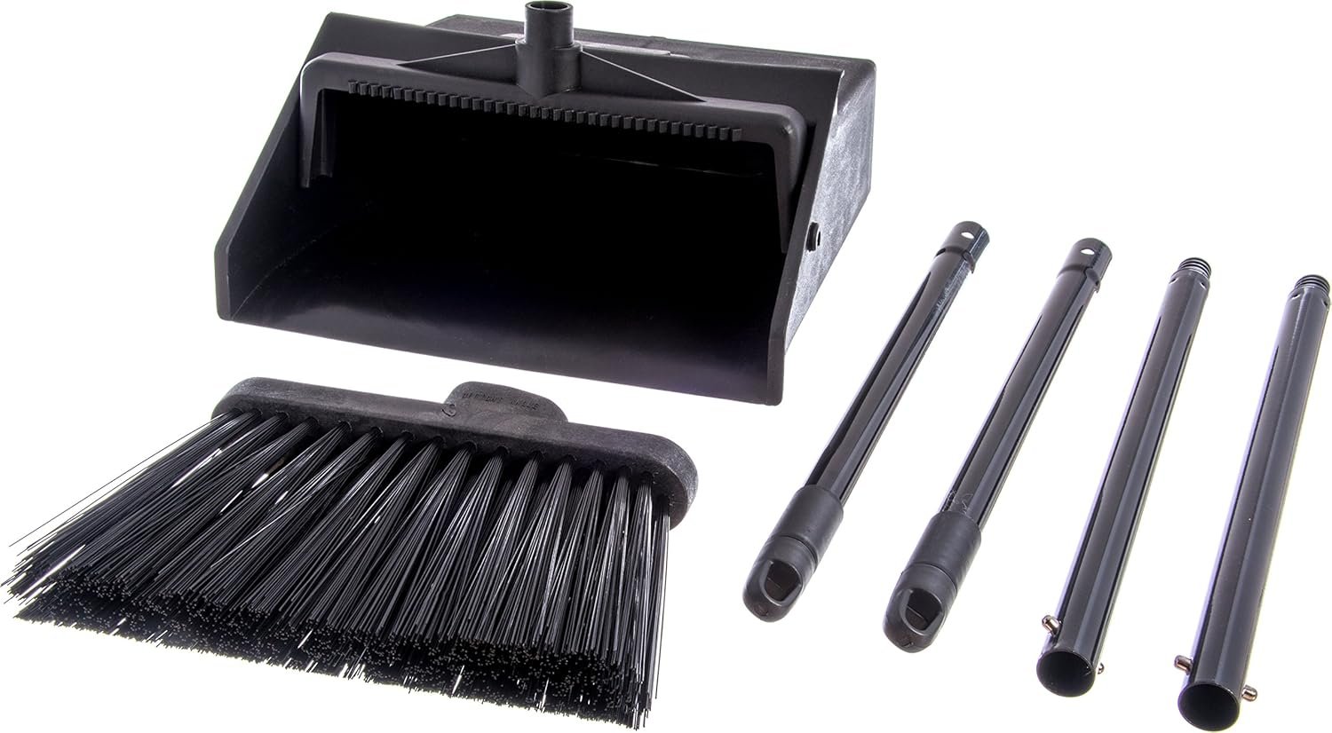 SPARTA Duo-Pan Upright Dust Pan and Broom Set, Essential Cleaning Tools for Home and Commercial Use, 36" Handle, 1 Count, Black - Image 6