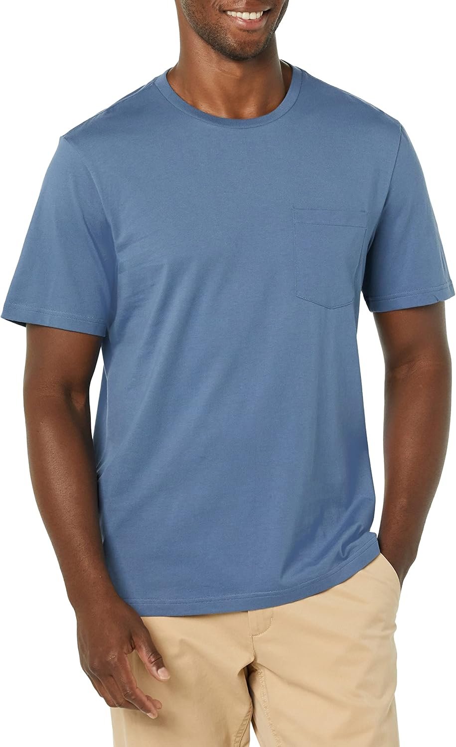 Amazon Essentials Mens T-Shirts, Regular-Fit, Short-Sleeve Crewneck Pocket, Pack of 2 - Image 6