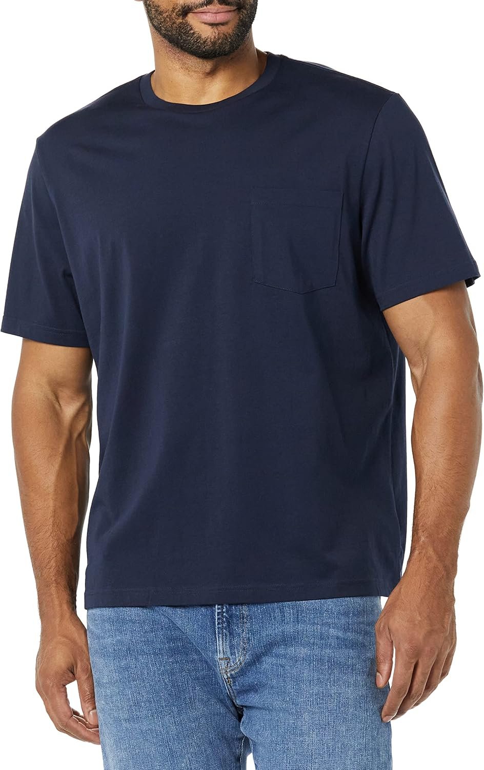 Amazon Essentials Mens T-Shirts, Regular-Fit, Short-Sleeve Crewneck Pocket, Pack of 2 - Image 3