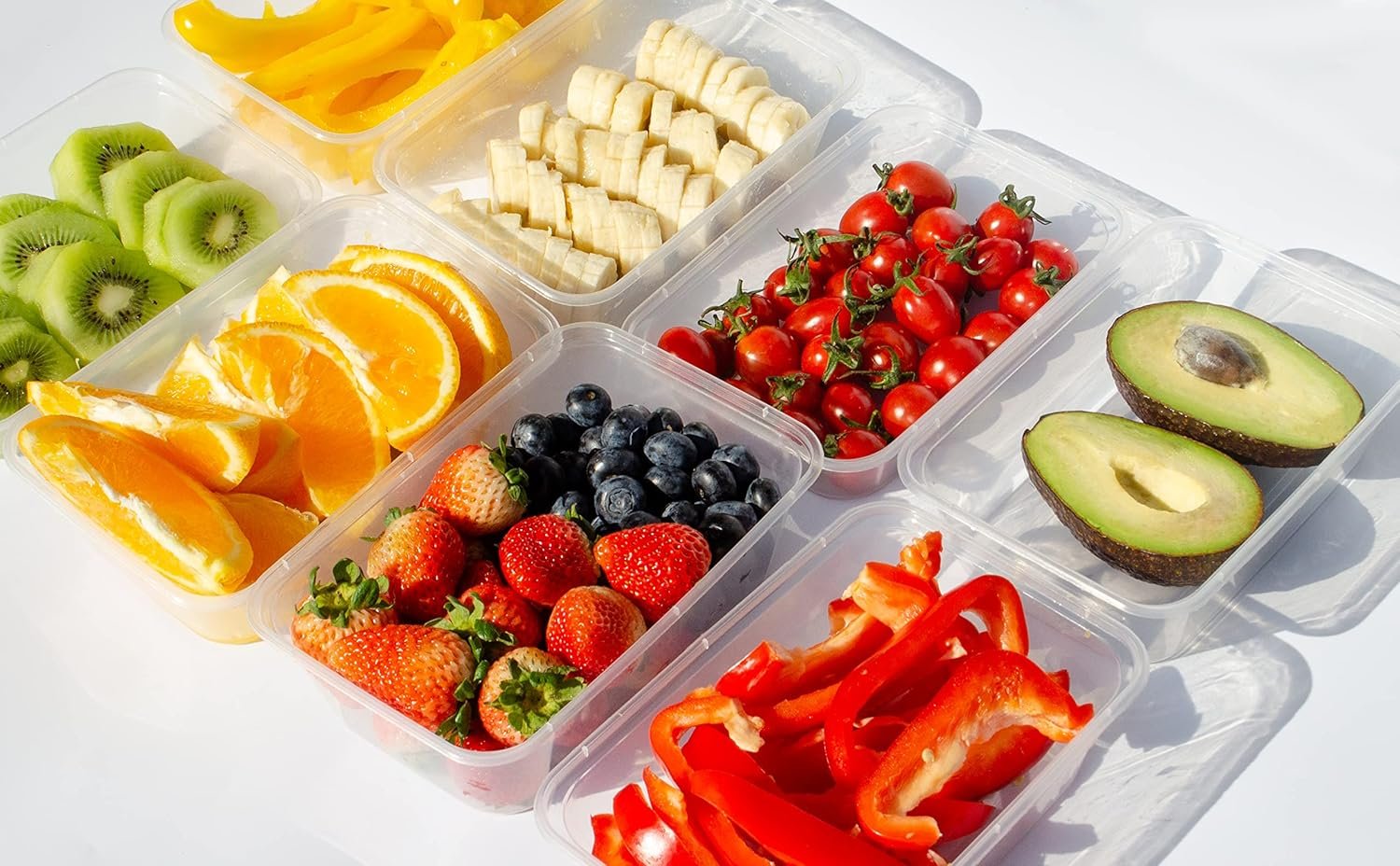 50 Sets 17oz/500ml Disposable Food Container Box with Lids, Stackable Clear Plastic Food Storage Box, Dispensing Meal Prep Food Container for Keto Lunch Snack Microwave Safe - Image 3