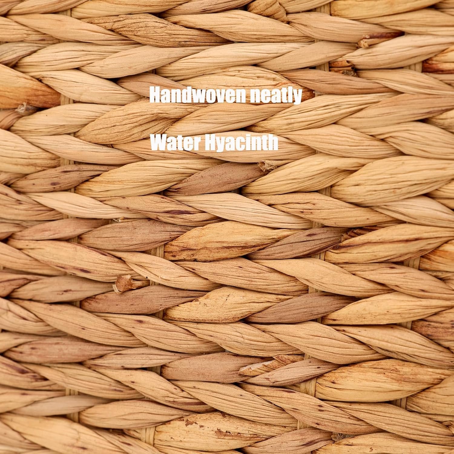 Storage Baskets 11x11inch Cube Baskets 4 pcs Baskets,Foldable Handwoven Water Hyacinth Laundry Organizer,Cube Storage Baskets - Image 8