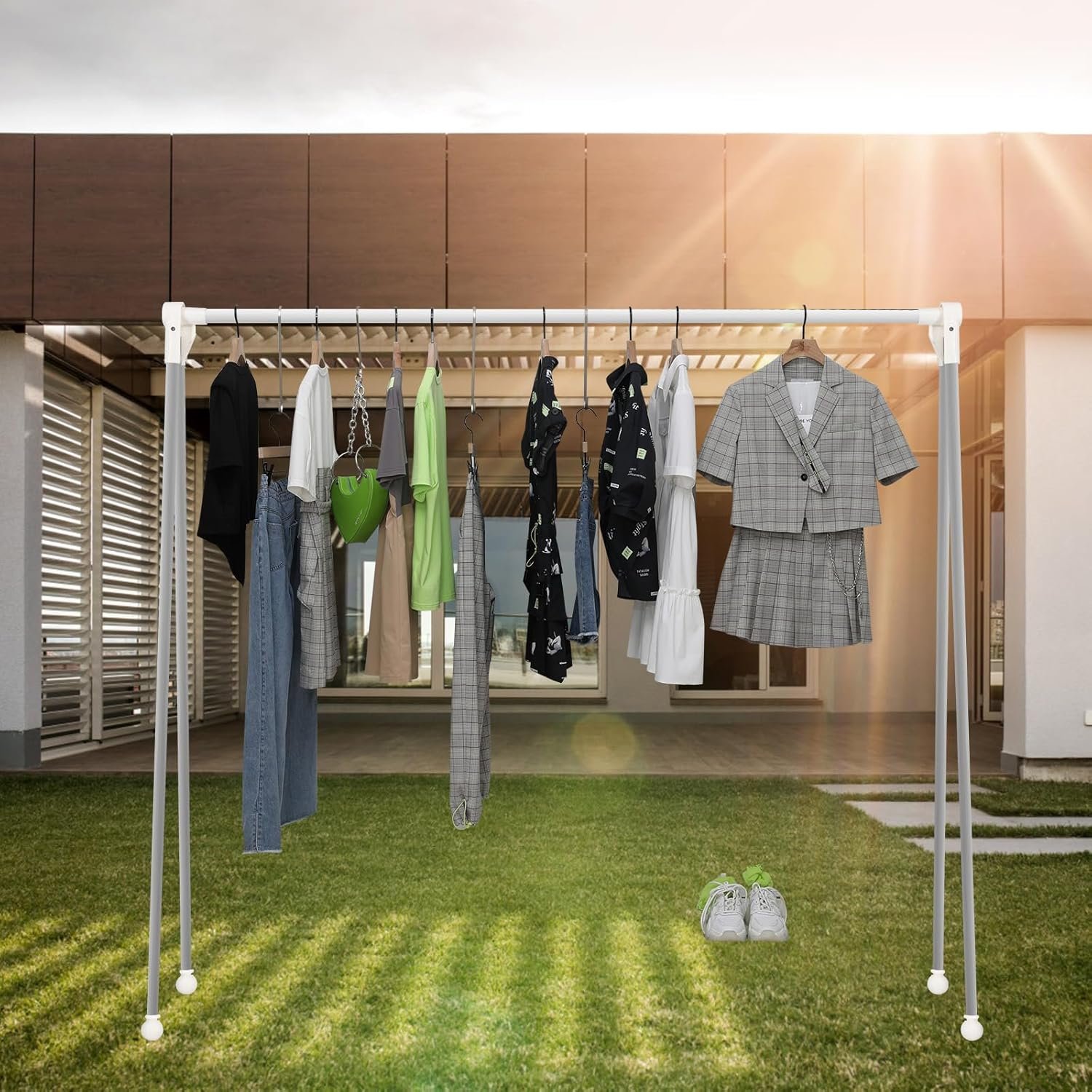 Foldable Telescopic Drying Rack, Adjustable Stainless Steel Clothes Hanger, Portable Laundry Rack for Indoor & Travel Use - Image 6