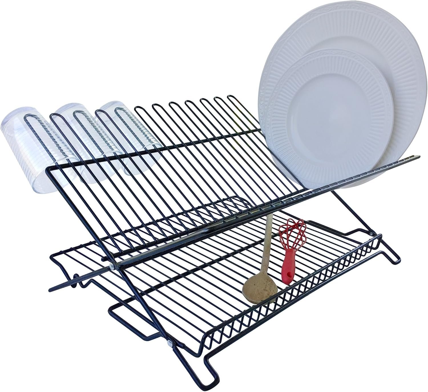 Better Houseware Folding Dish Drying Rack Space-Saving Dish Rack for Kitchen Counter for Drying (After Washing) - Image 3