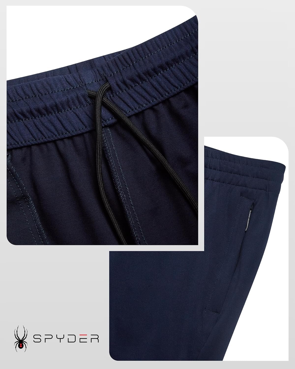 Spyder Mens Sweatpants - Double Knit Performance Fleece Mens Joggers Athletic Pants with Inner Drawstring Waist & Zip Pockets - Image 4