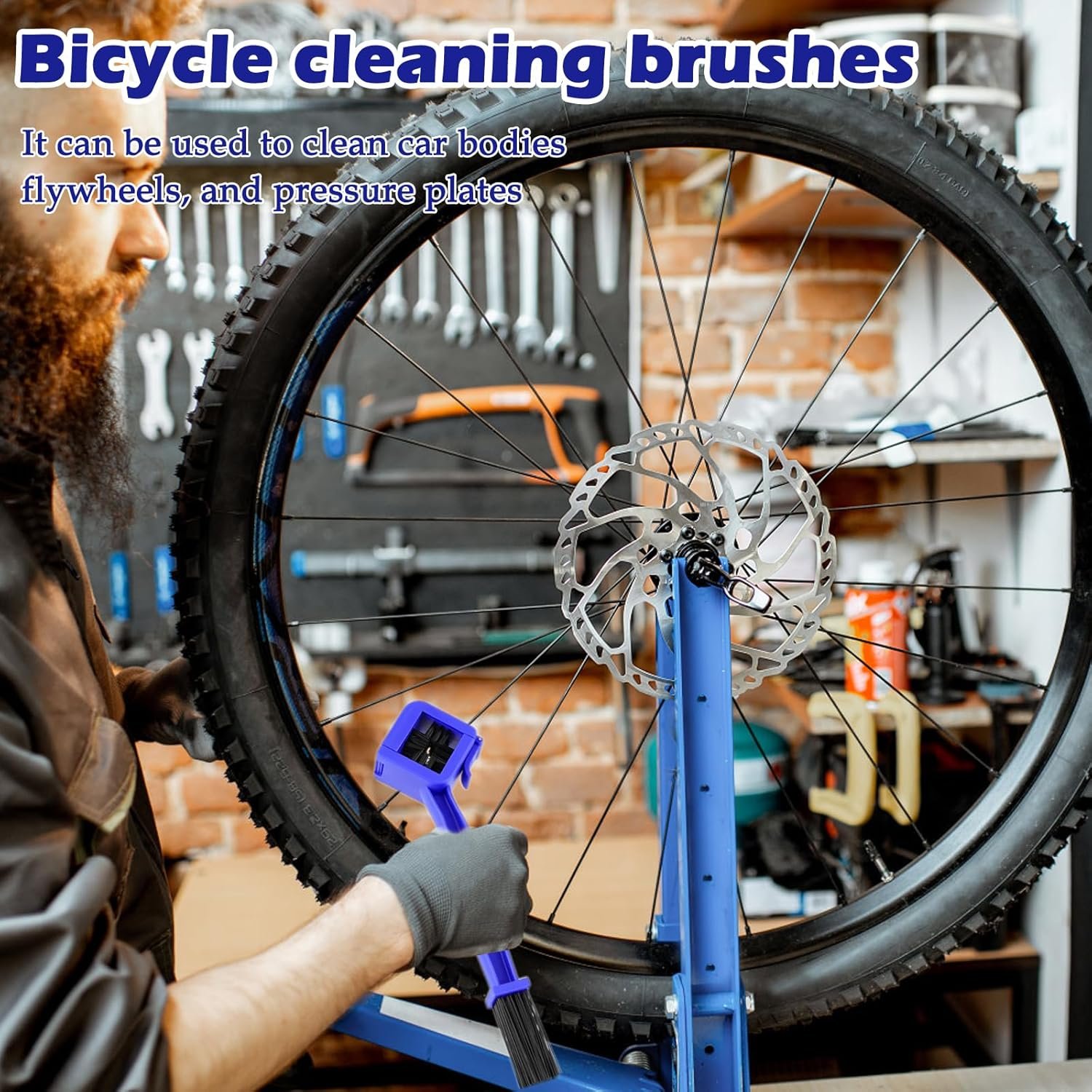 4-Sided Motorcycle Chain Brush: Bike Chain Cleaner Tool, Chain Scrubber for Dirt Bike Maintenance, Bicycle Gear Cleaning, Motorcycle Chain Cleaning Kit - Image 4