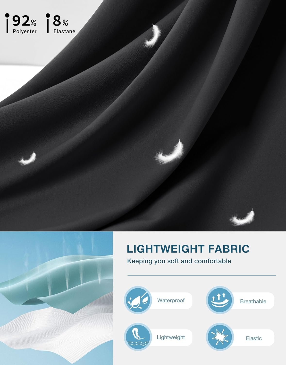 Pudolla Men's Lightweight Hiking Pants Quick-Dry Outdoor Sweatpants with Zipper Pockets for Casual Travel Athletic Workout - Image 5