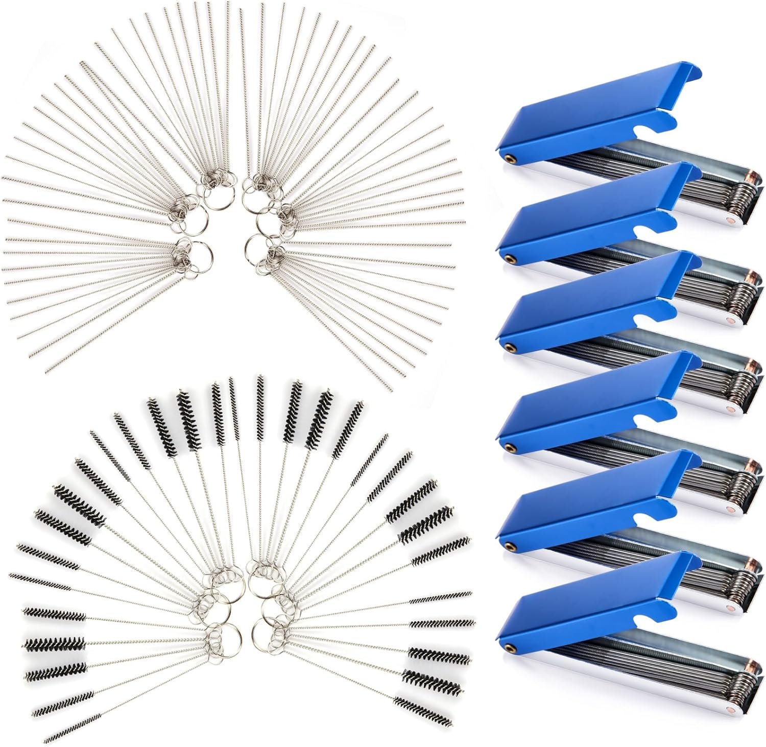 Mudder Set of 3 Carburetor Cleaning Kit Carburetor Carbon Dirt Jet Remove Cleaner Torch Tip Cleaner Tool Cleaning Wire Needles and Nylon Brushes for Motorcycle Moped Welder Carb Spray Gun - Image 10