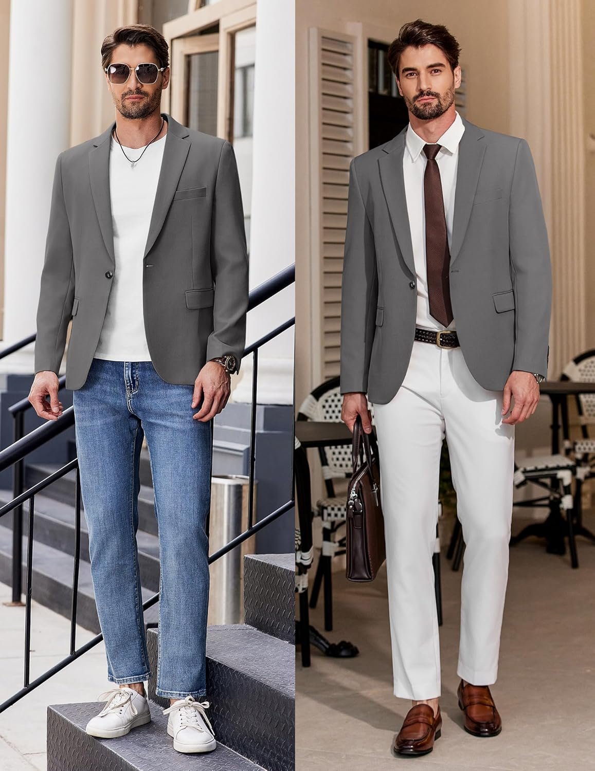 COOFANDY Men's Casual Blazer Slim Fit Lightweight Sport Coats One Button Suit Jacket Dress Blazer Jackets - Image 5