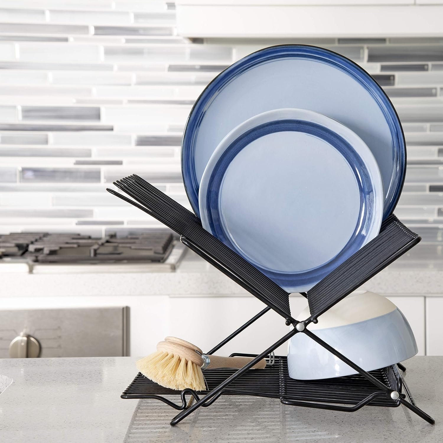 Better Houseware Folding Dish Drying Rack Space-Saving Dish Rack for Kitchen Counter for Drying (After Washing) - Image 6